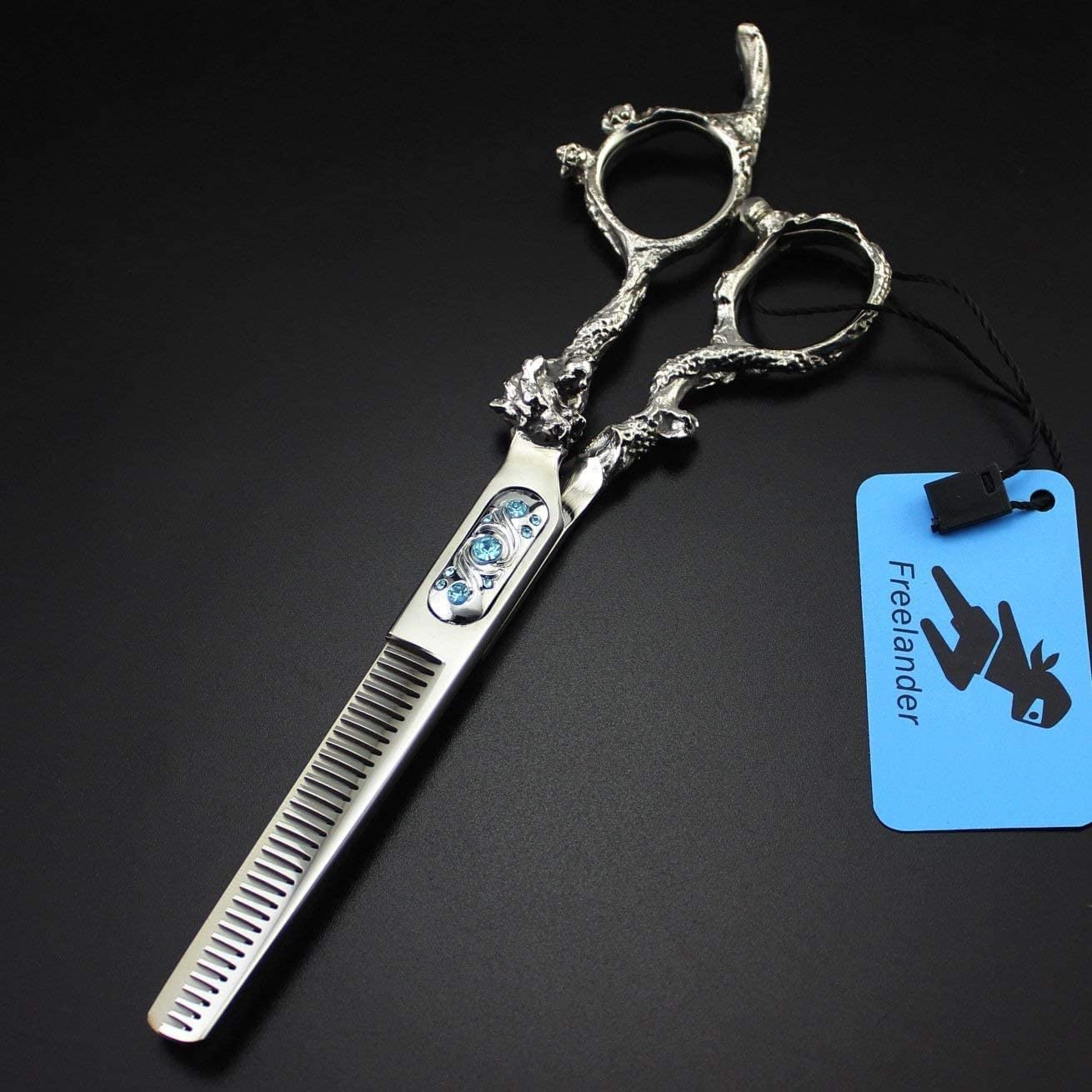 Professional 6 Inch Retro Barber Scissors Set - Luxury Salon Hair Cutting Shears with Tooth Edge for Precision Styling | Perfect for Hairdressers, Stylists & Home Haircuts