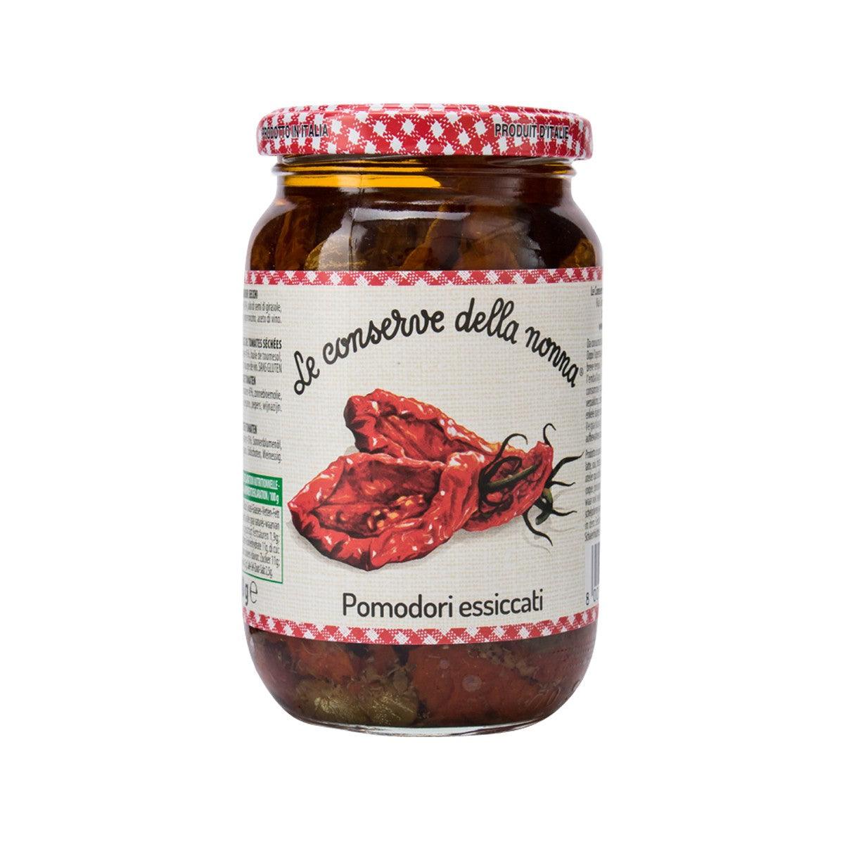 Premium Sun-Dried Tomatoes in Sunflower Oil with Capers & Herbs - DELLA NONNA Gourmet Italian Pantry Staple (340g) | Perfect for Pasta, Salads, Antipasto & Charcuterie Boards