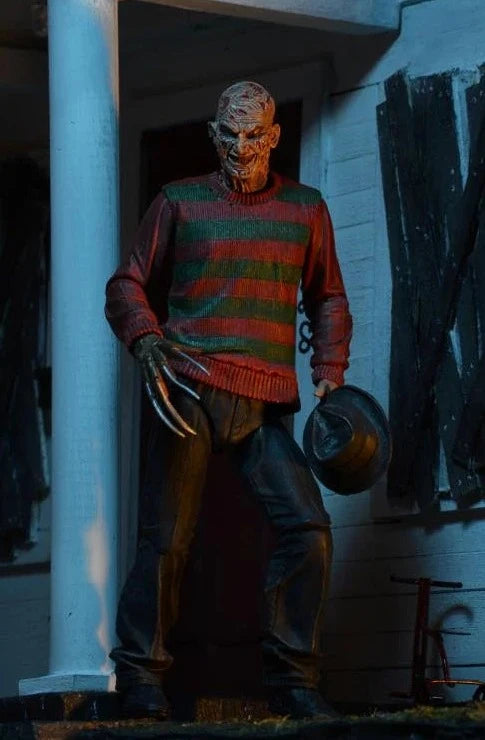 NECA Ultimate Freddy Krueger Action Figure - Nightmare on Elm Street Horror Movie Collectible - Perfect for Halloween Decor & Horror Fan Collections