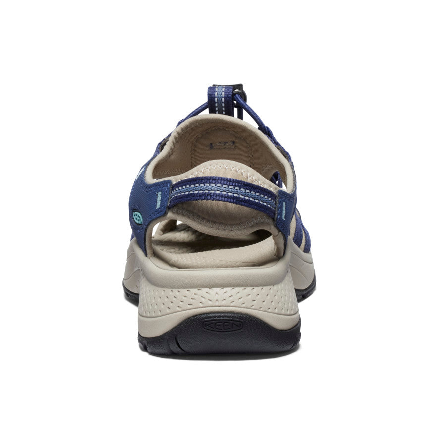Women's Astoria West Sandal - Comfortable Navy Blue & White Striped Casual Sandals | Perfect for Beach, Vacation, and Summer Outdoor Activities