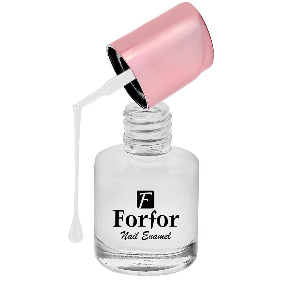 FORFOR® Perfect Stay Glossy Nail Polish - Long Lasting White Lily Color - Salon Quality Nail Lacquer for Manicure & Pedicure - Perfect for Weddings, Parties & Everyday Wear