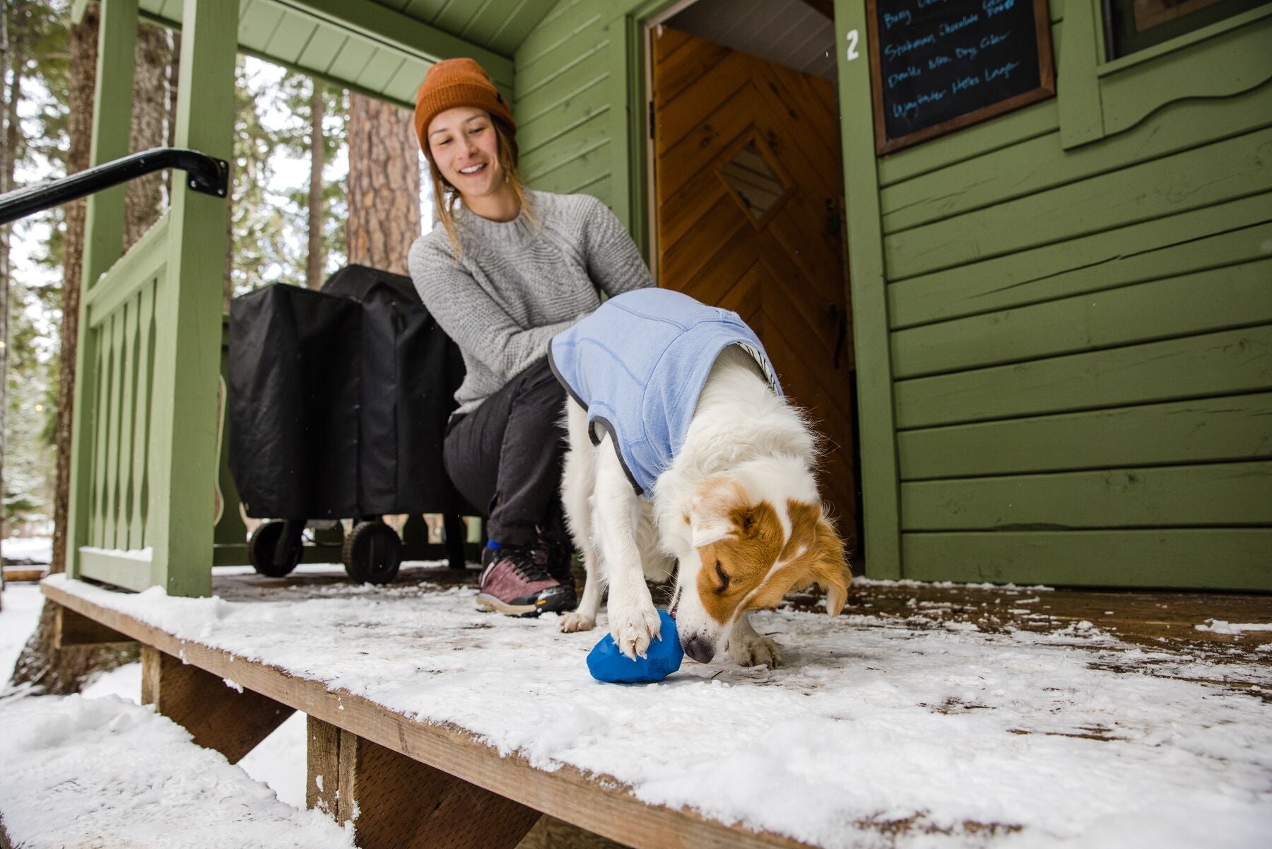 Ruffwear® Gnawt A Cone® Salamander Orange Dog Chew Toy & Treat Dispenser - Durable Interactive Play for Active Dogs, Perfect for Fetch, Training, and Outdoor Adventures