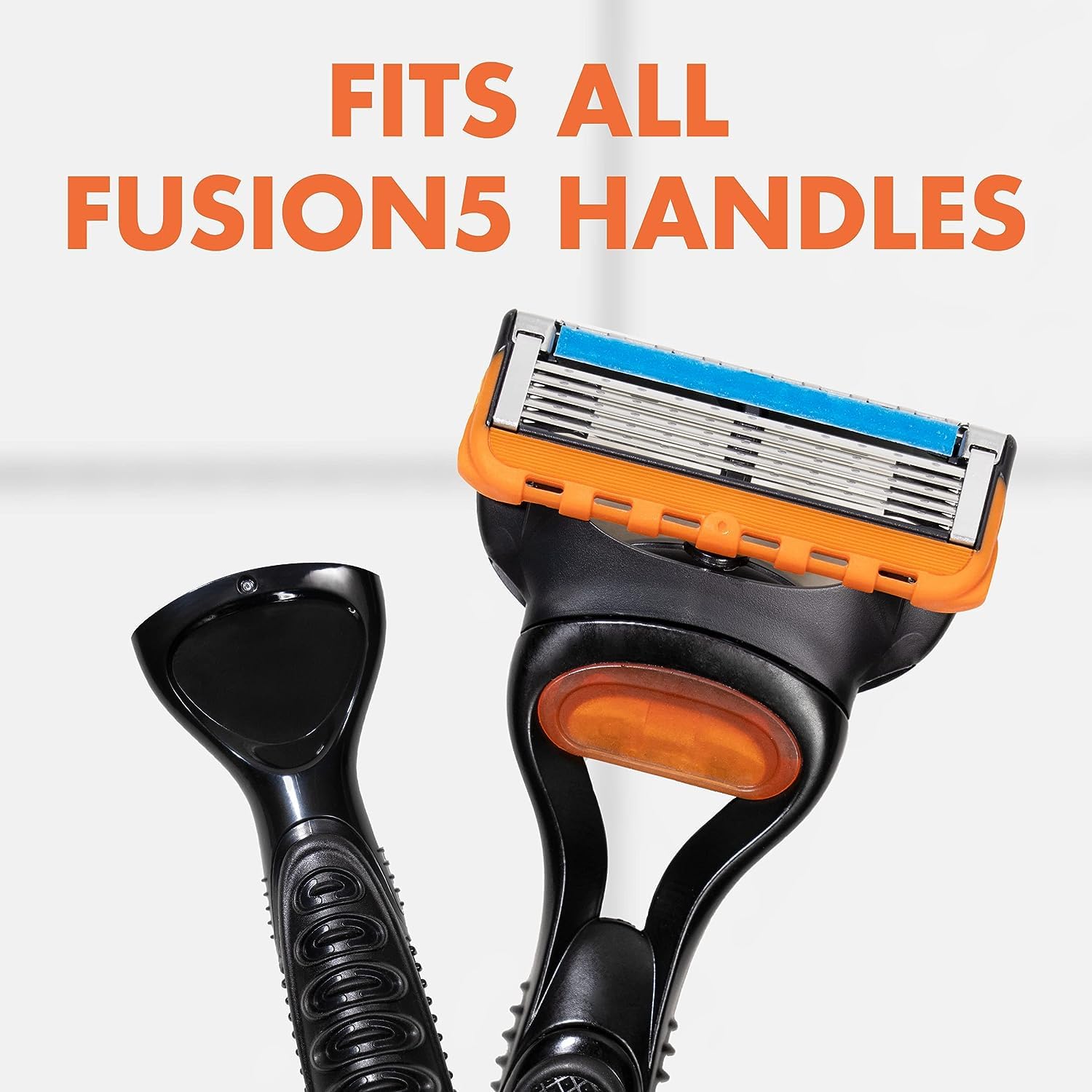 Fusion 5 Blades Refills for Men - 8 Pack Replacement Razor Cartridges with Travel Pouch & Cleaning Cloth - Compatible with Gillette Fusion5 Razors - Perfect for Travel, Gym & Everyday Shaving