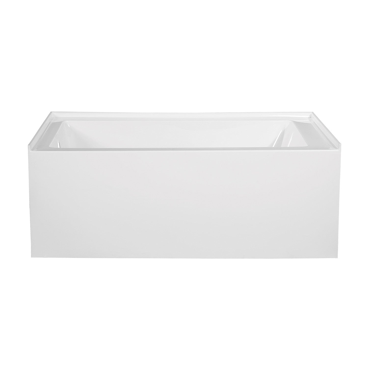 Aqua Eden VTAP603222L 60 Inch Acrylic Rectangular 3 Wall Alcove Bathtub - Left Hand Drain, Glossy White Finish - Perfect for Modern Bathrooms & Spa-Like Retreats