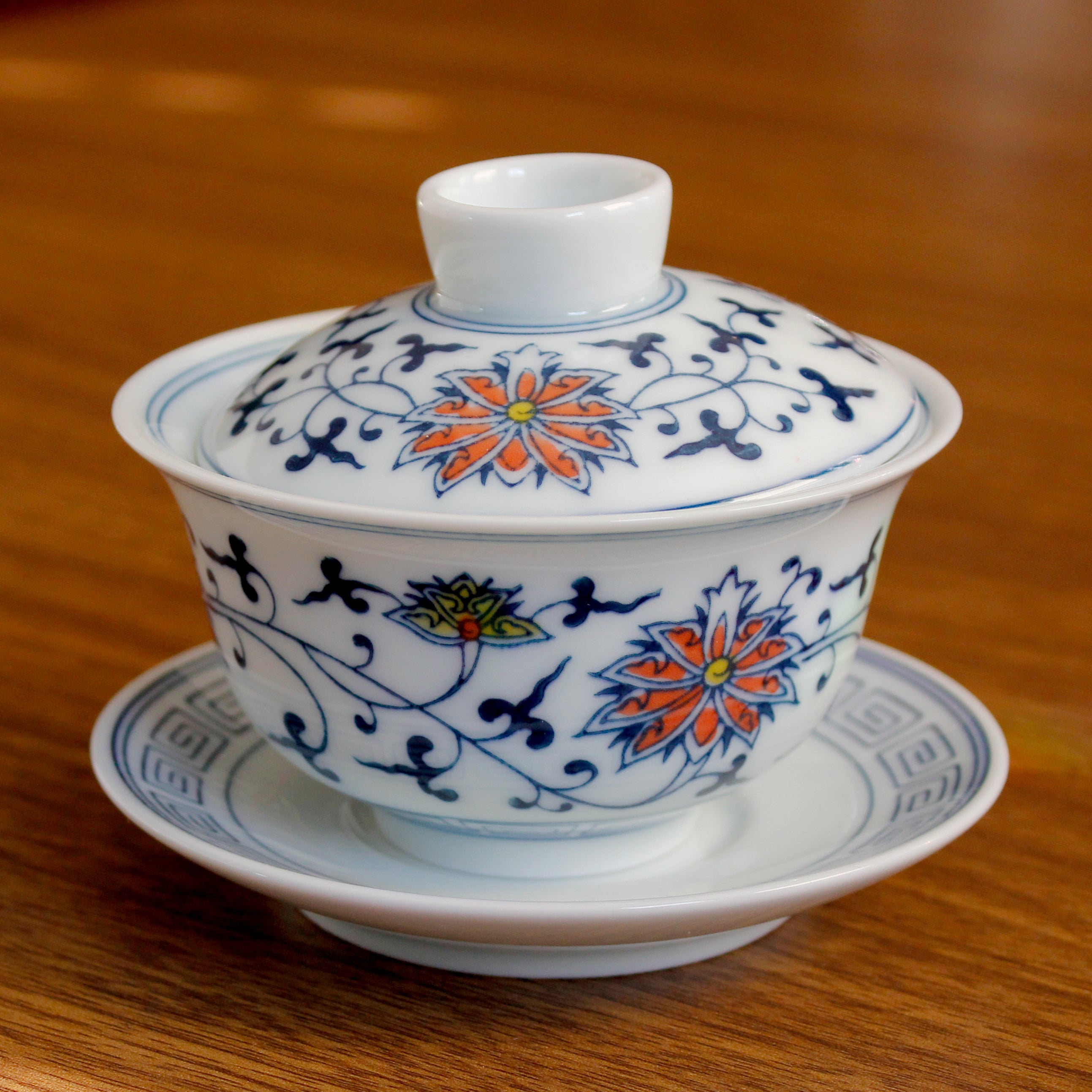 Premium Fire Flower Gaiwan (4 oz) - Traditional Chinese Tea Set for Gongfu Brewing - Perfect for Loose Leaf Tea Ceremonies & Home Tea Rituals
