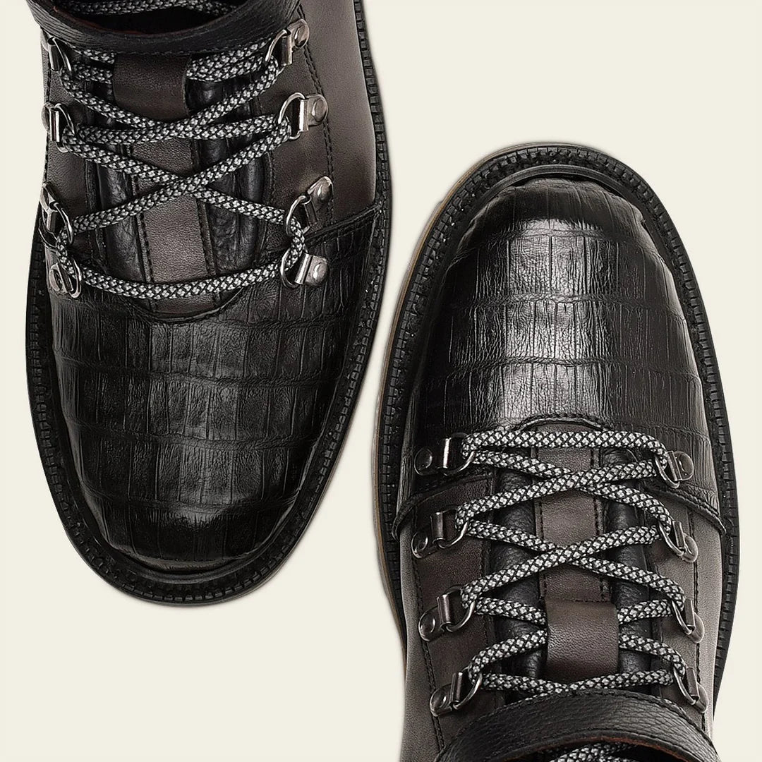 Men's Cuadra Black Casual Fashion Caiman Ankle Boots - Waterproof & Comfortable for Outdoor, Work & Daily Wear