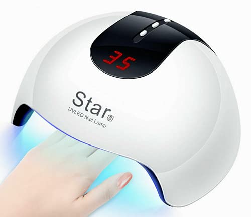 230W LED Nail Dryer UV Lamp - Professional Gel Nail Polish Curing Light with Timer & Sensor for Fast Drying - Salon & Home Manicure Use (White) - Perfect for Nail Art, Gel Polish, Acrylic Nails & DIY Manicures