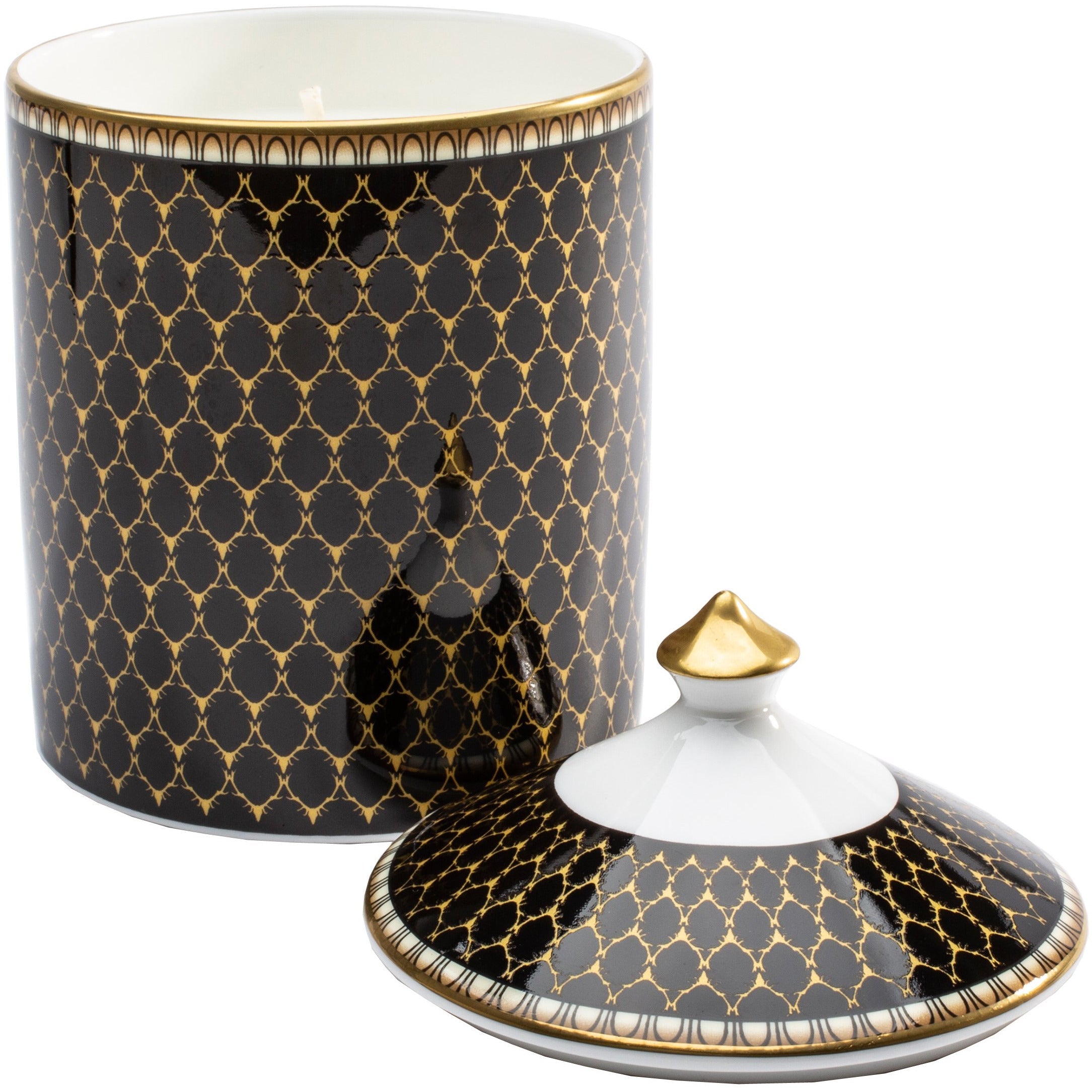 Antler Trellis Jasmine Scented Candle in Black - Perfect for Home Decor, Relaxation & Romantic Ambiance