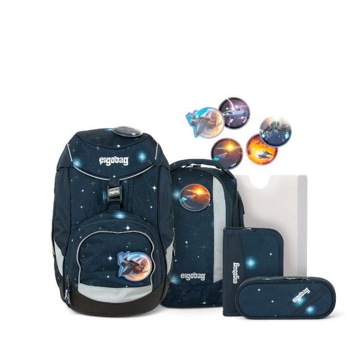 Ergobag Pack School Backpack 6-Piece Set - AtmosBear Glow Edition | Lightweight Kids Bookbag for Boys & Girls | Perfect for School, Travel & Outdoor Adventures