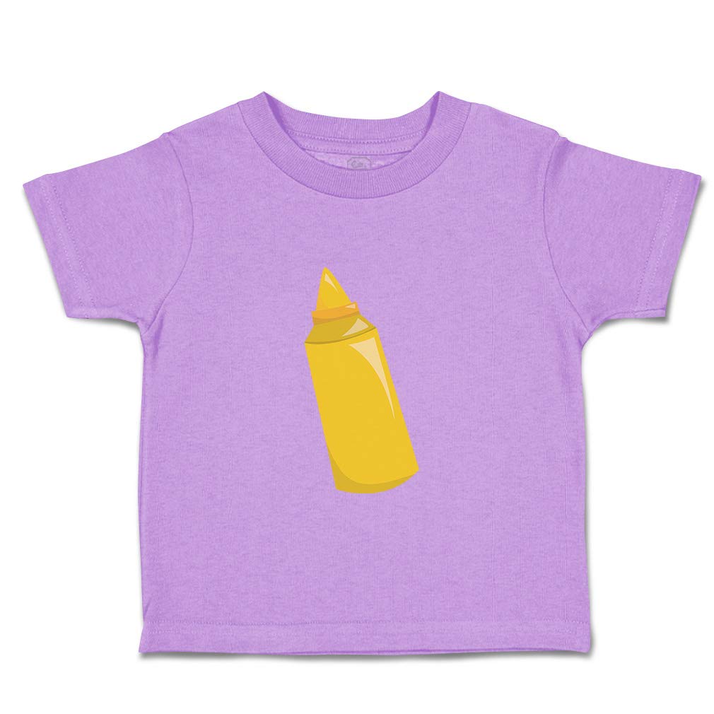 Funny Mustard Condiment Toddler T-Shirt - 100% Cotton Yellow Graphic Tee for Boys & Girls (4T) - Cute Baby Outfit for Playdates & Family Photos
