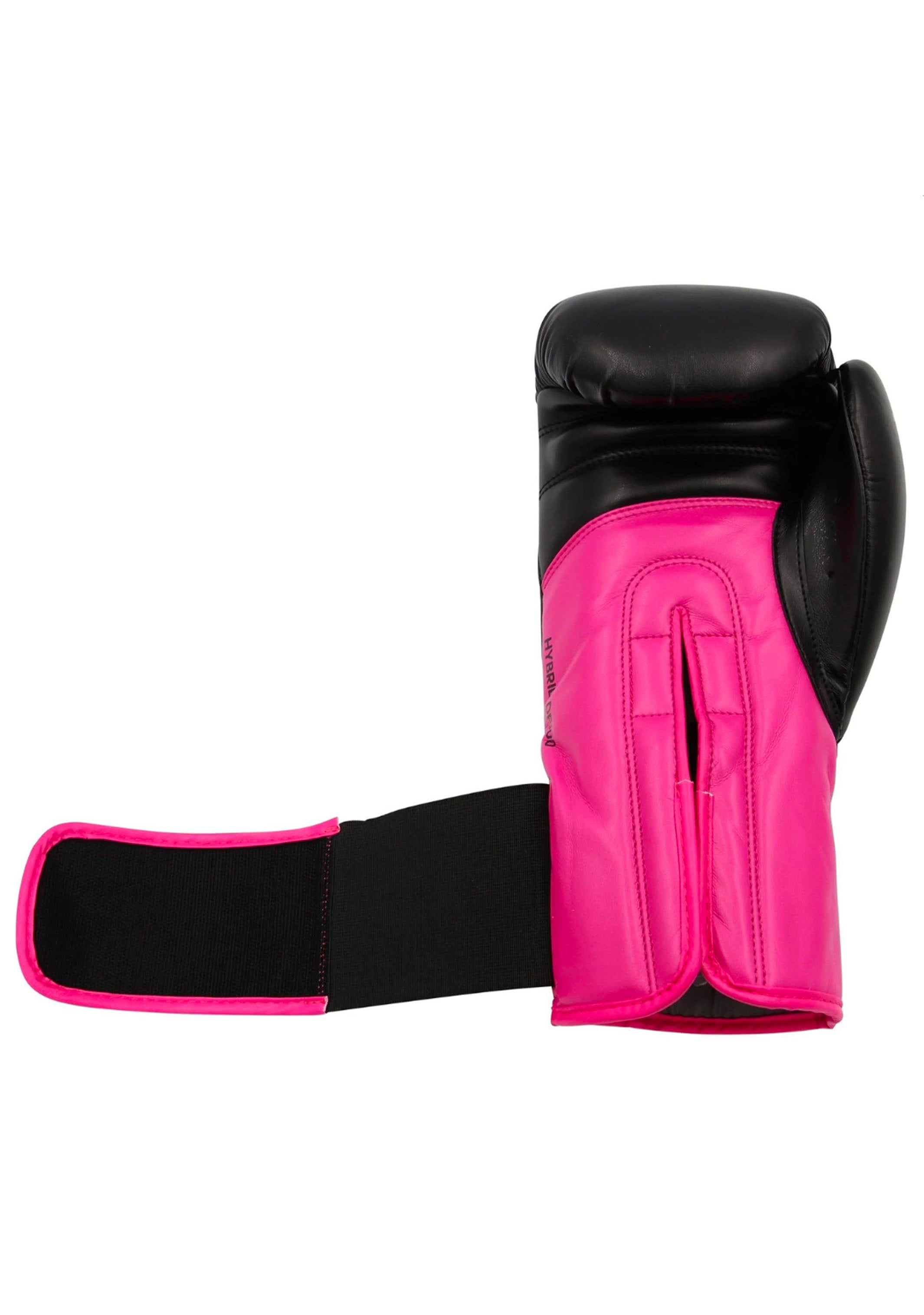 Adidas Hybrid 100 Dynamic Boxing Gloves for Men & Women - Pink/Black Training Gloves for Boxing, MMA, Kickboxing & Fitness Workouts (ADIHDF100)