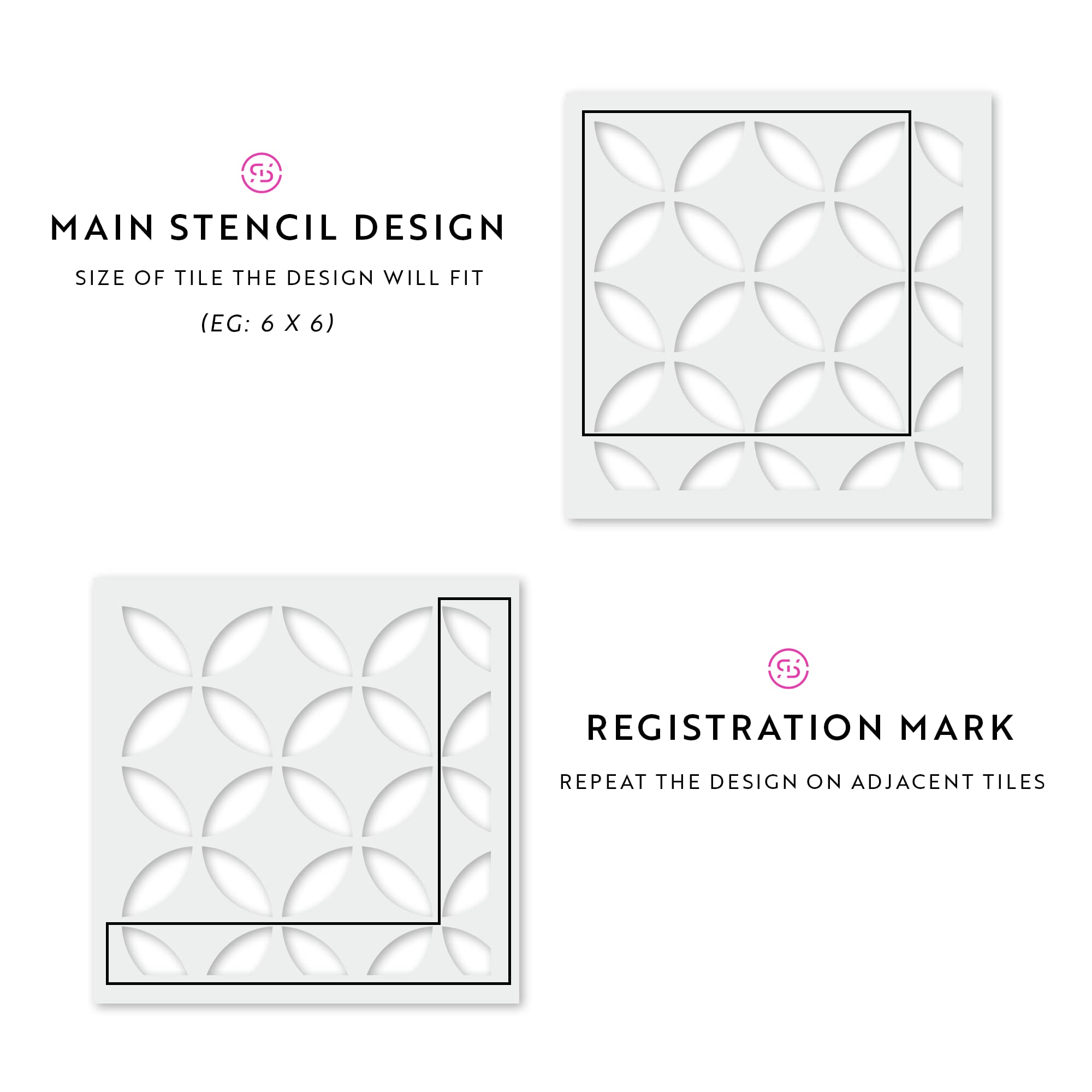 Japanese Tile Stencil Kit - DIY Bathroom & Kitchen Floor Stencils for Concrete, Wood, and Wall Painting | Perfect for Home Renovation and Decoration Projects