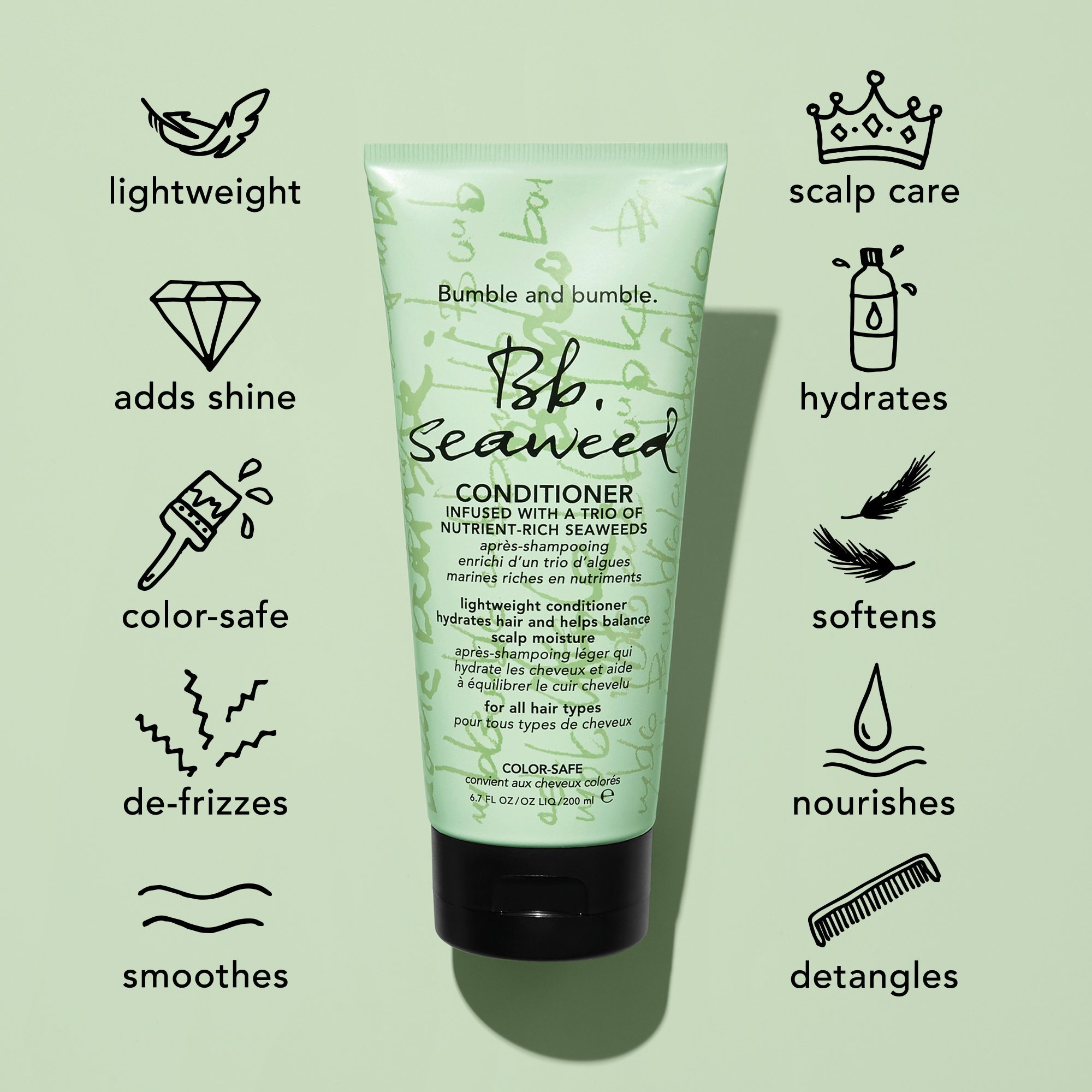Bumble and Bumble Seaweed Conditioner for Dry Hair - Hydrating & Nourishing Hair Care for Smooth, Shiny Locks - Perfect for Daily Use & Salon-Quality Results