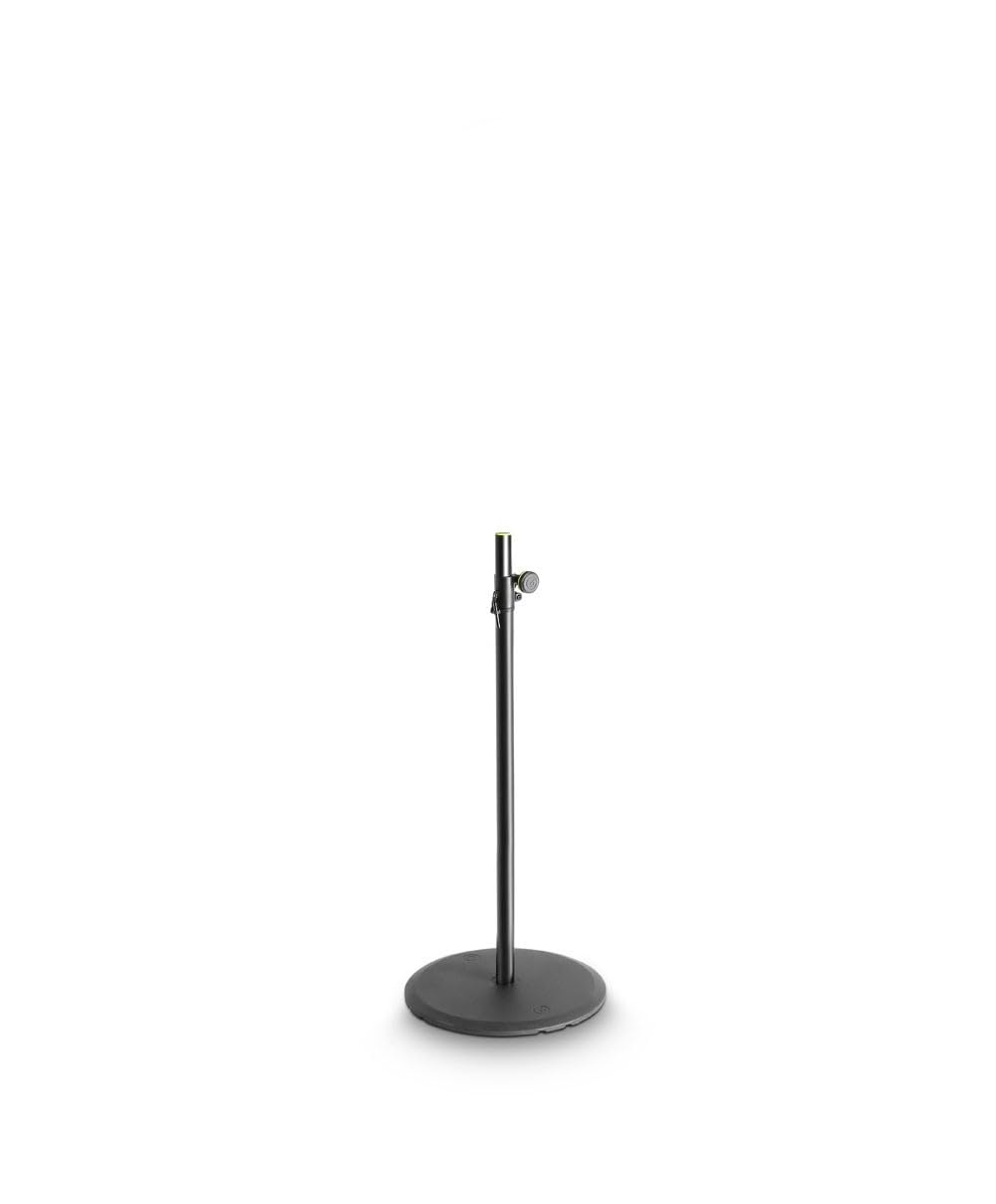 Heavy Duty Speaker Stand with Plate Base & Weight Plate - Cast Iron Black | Perfect for Home Theater, Studio Monitors & PA Systems