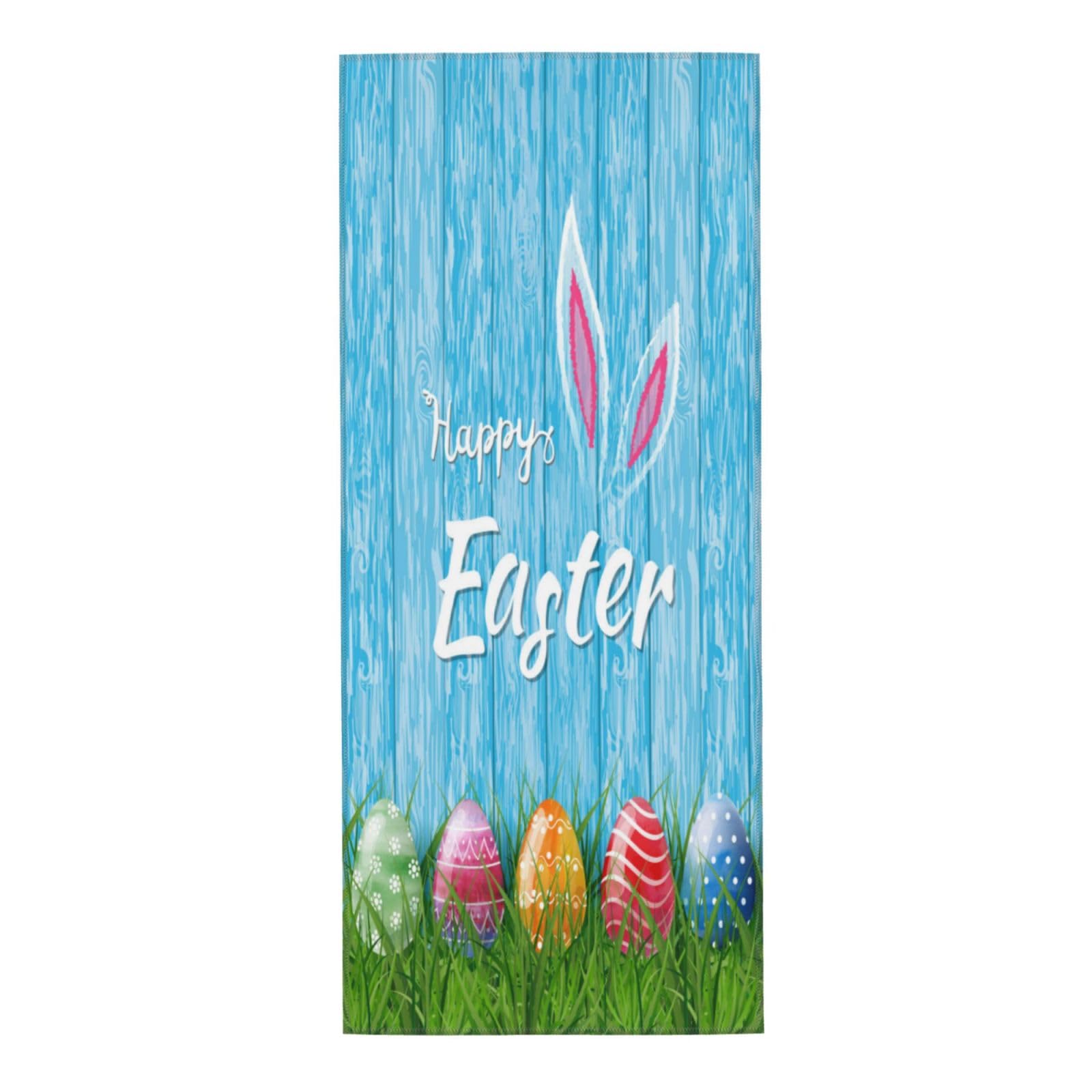 Funny Easter Bunny Cute Eggs Soft Hand Towels - 12x27.5 Inch Decorative Bath Towels for Yoga, Bathroom, Hotel & Gym - Perfect for Easter Decor, Spa Days & Home Decor