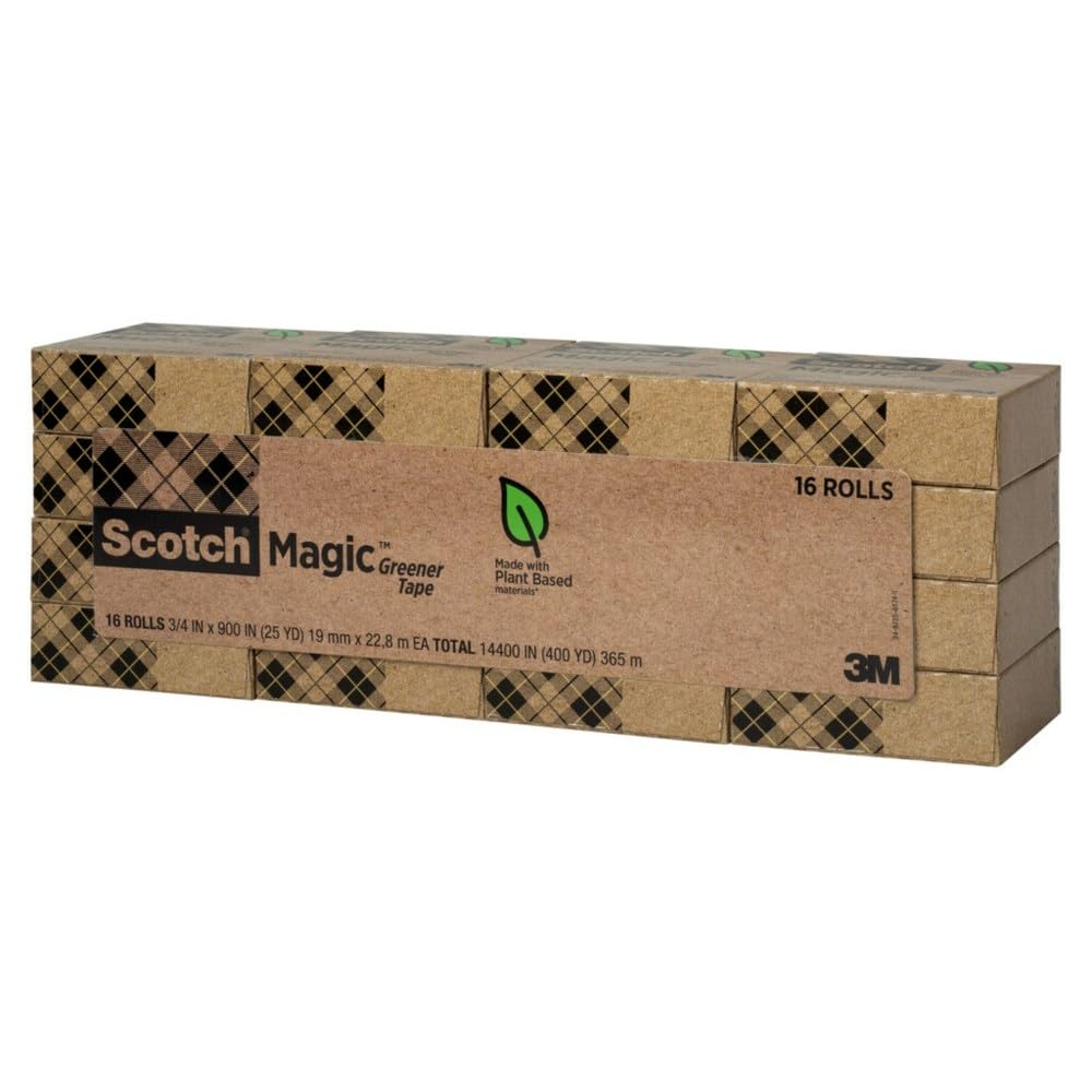 Scotch Magic Greener Tape - 16 Rolls, 0.75
