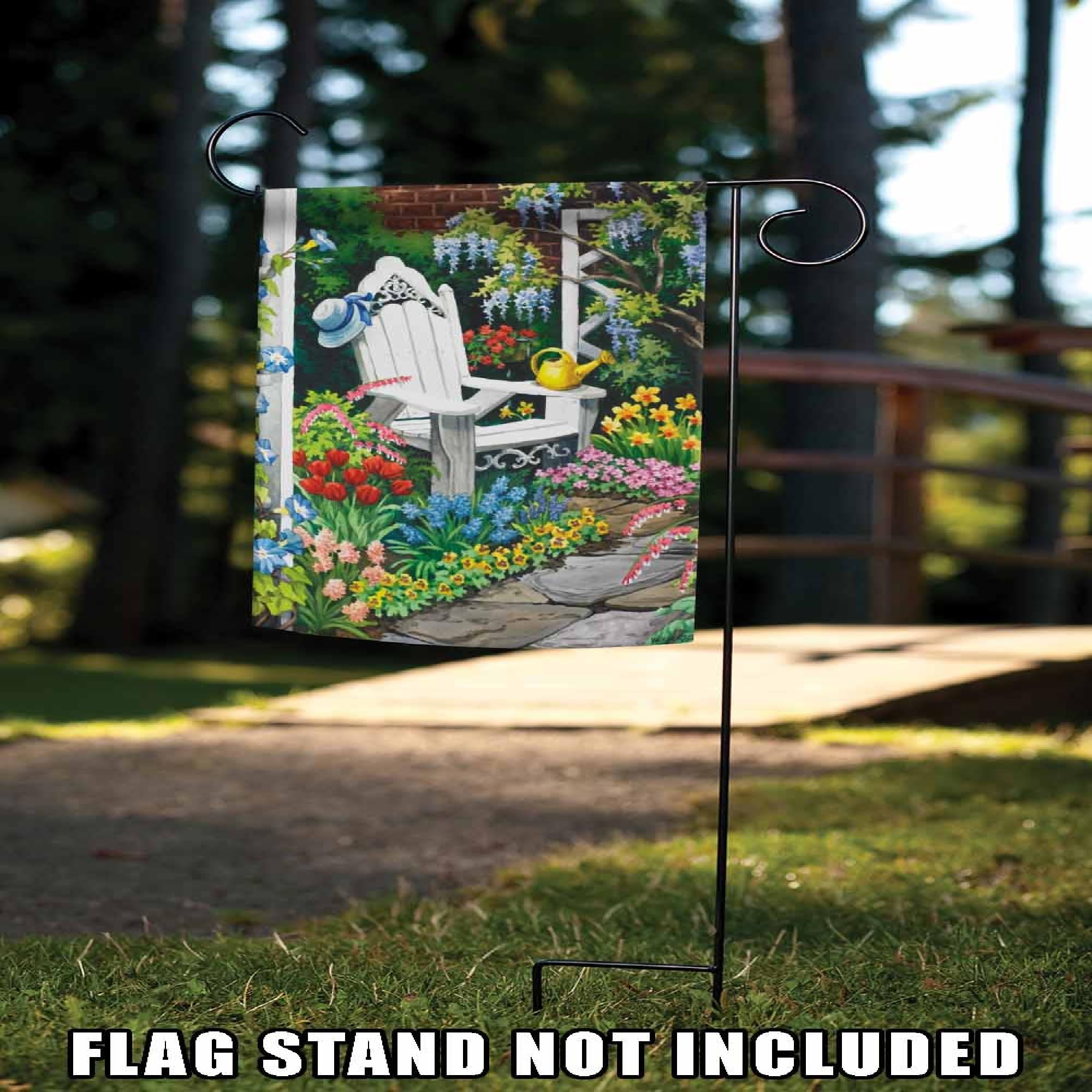 Toland Home Garden 119119 Double Sided Flower Garden Flag - 12x18 Inch Outdoor Decorative Flag for Yard, House & Bird Lovers - Perfect for Spring Decor, Front Porch Display & Garden Accent