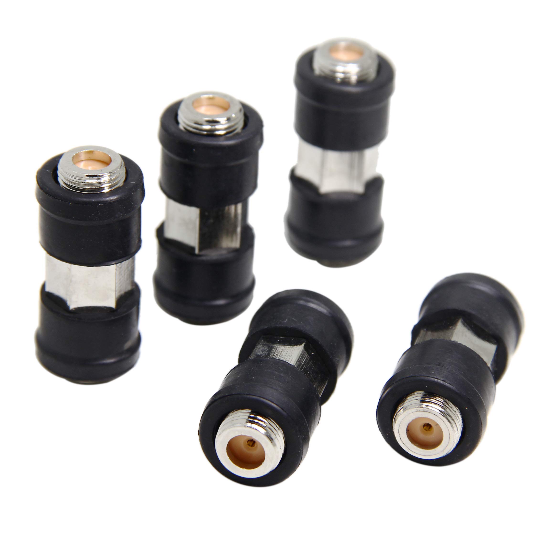 5-Pack Coaxial Cable Extenders - F Type Coax Coupler Barrel Connectors for RG6 & Outdoor TV Antenna Cables - Weatherproof Cable Extension Kit for Home Theater, Satellite & Security Camera Installations