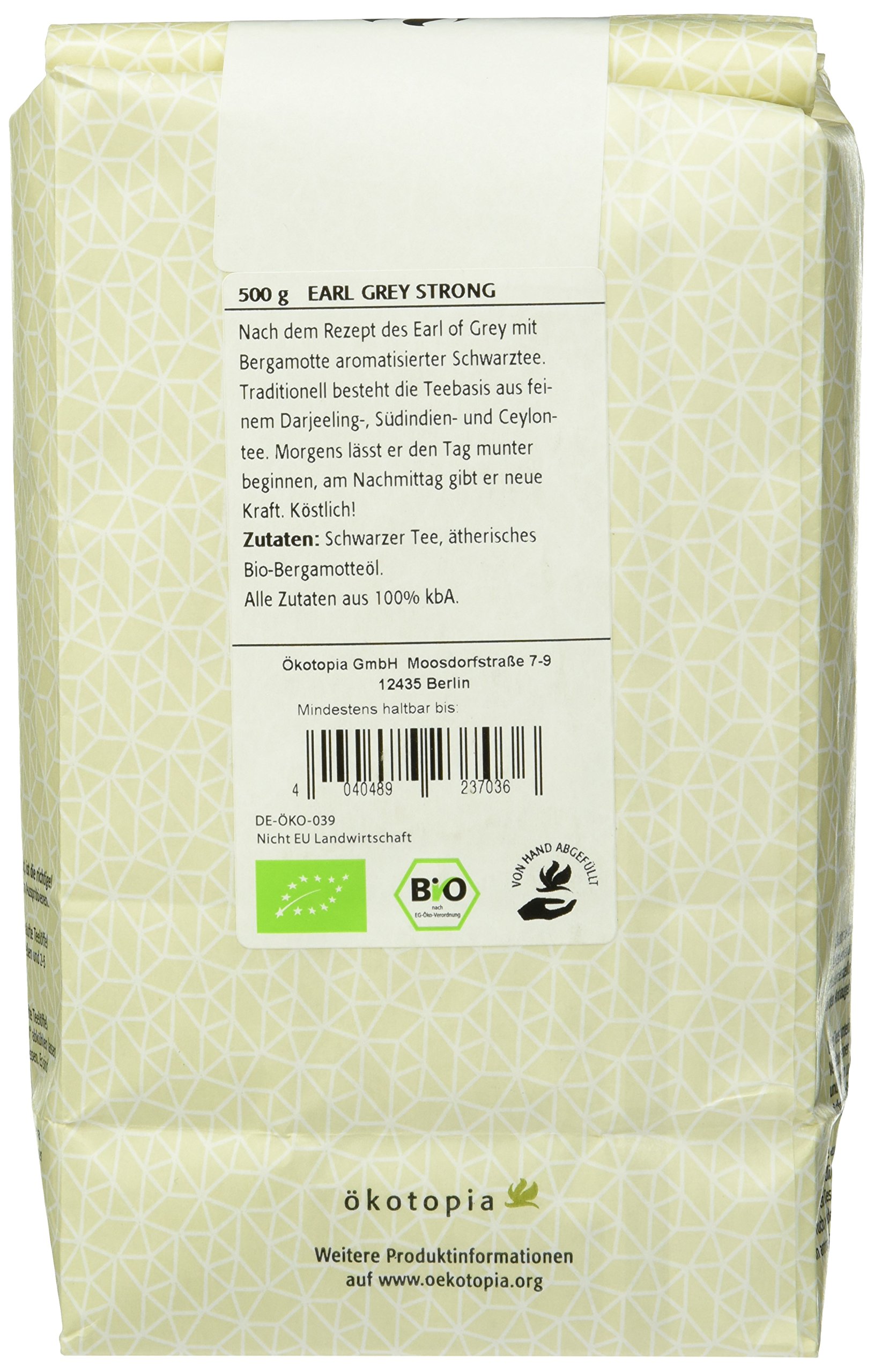 Premium Earl Grey Strong Black Tea - 500g (1-Pack) | Organic & Bold Flavor | Perfect for Breakfast, Afternoon Tea & Relaxation