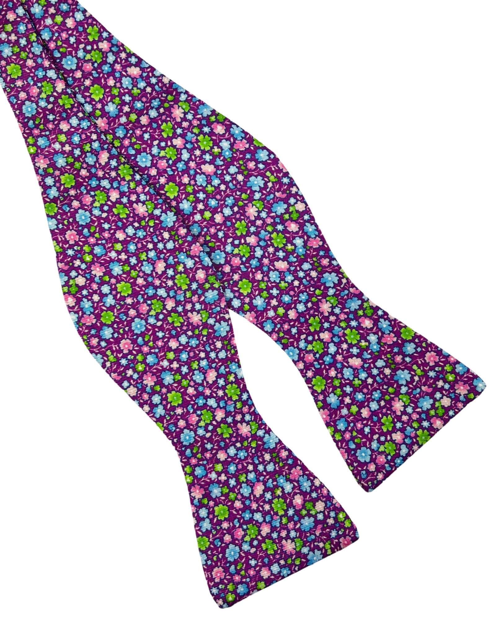 DÉCLIC Bello Floral TYO Bow Tie for Men - Elegant Mauve Wedding Accessory, Perfect for Formal Events, Prom & Special Occasions