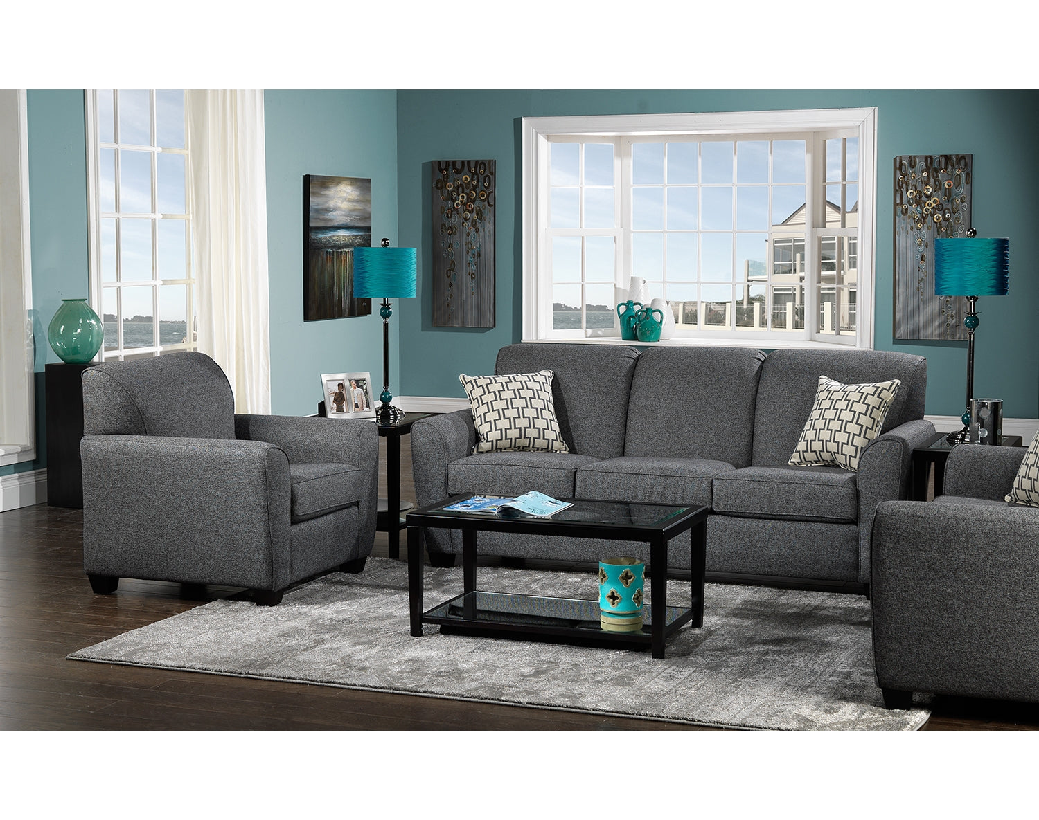 Ashby Queen Sofa Bed - Convertible Sleeper Sofa with Storage, Grey - Perfect for Small Spaces, Guest Rooms & Apartments