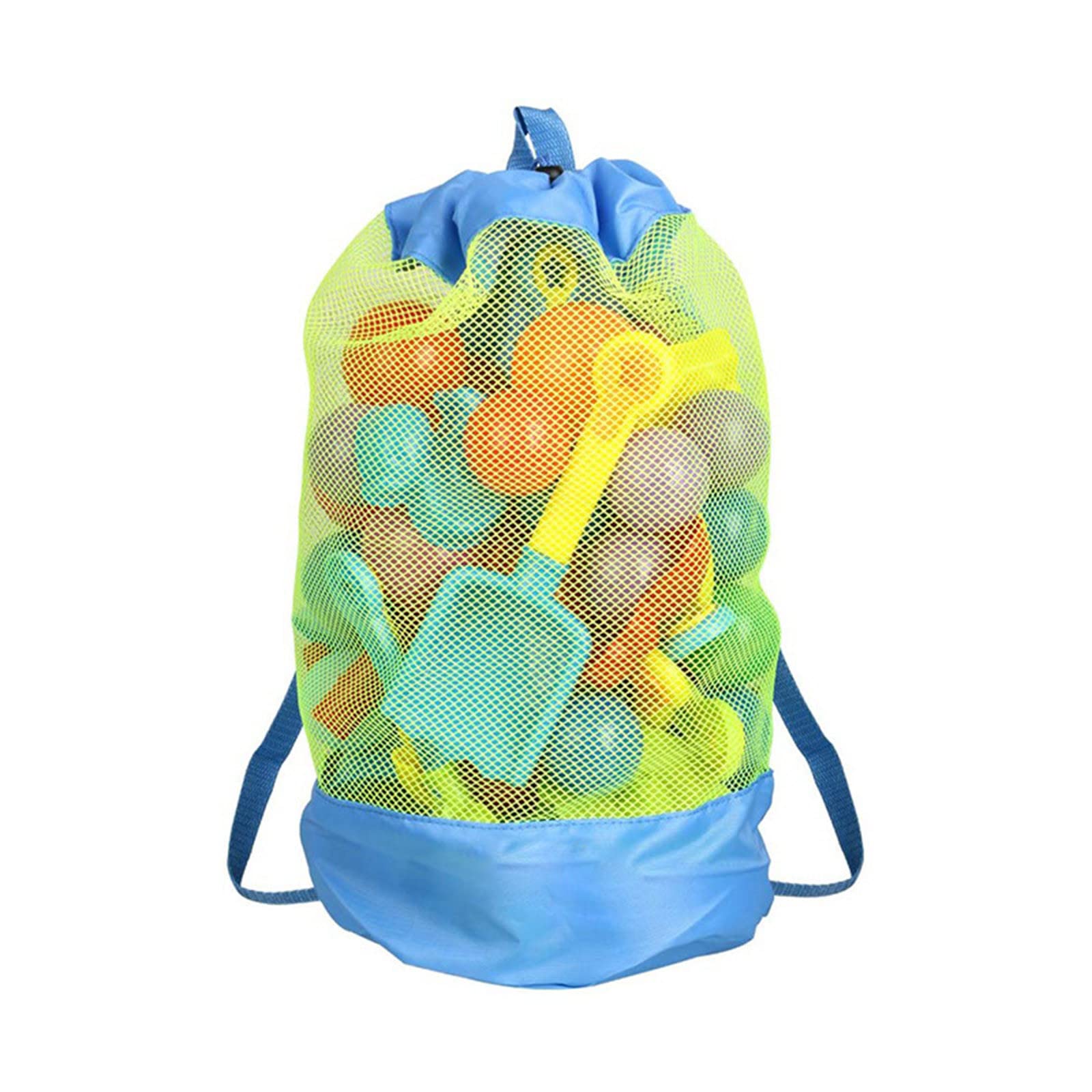 Boping Store Large Mesh Beach Bag - Durable Sandproof Drawstring Tote Backpack for Swim & Pool Toys, Balls Storage - Perfect for Beach, Pool, and Travel - Stay Organized with Water-Resistant Design (Toys Not Included)