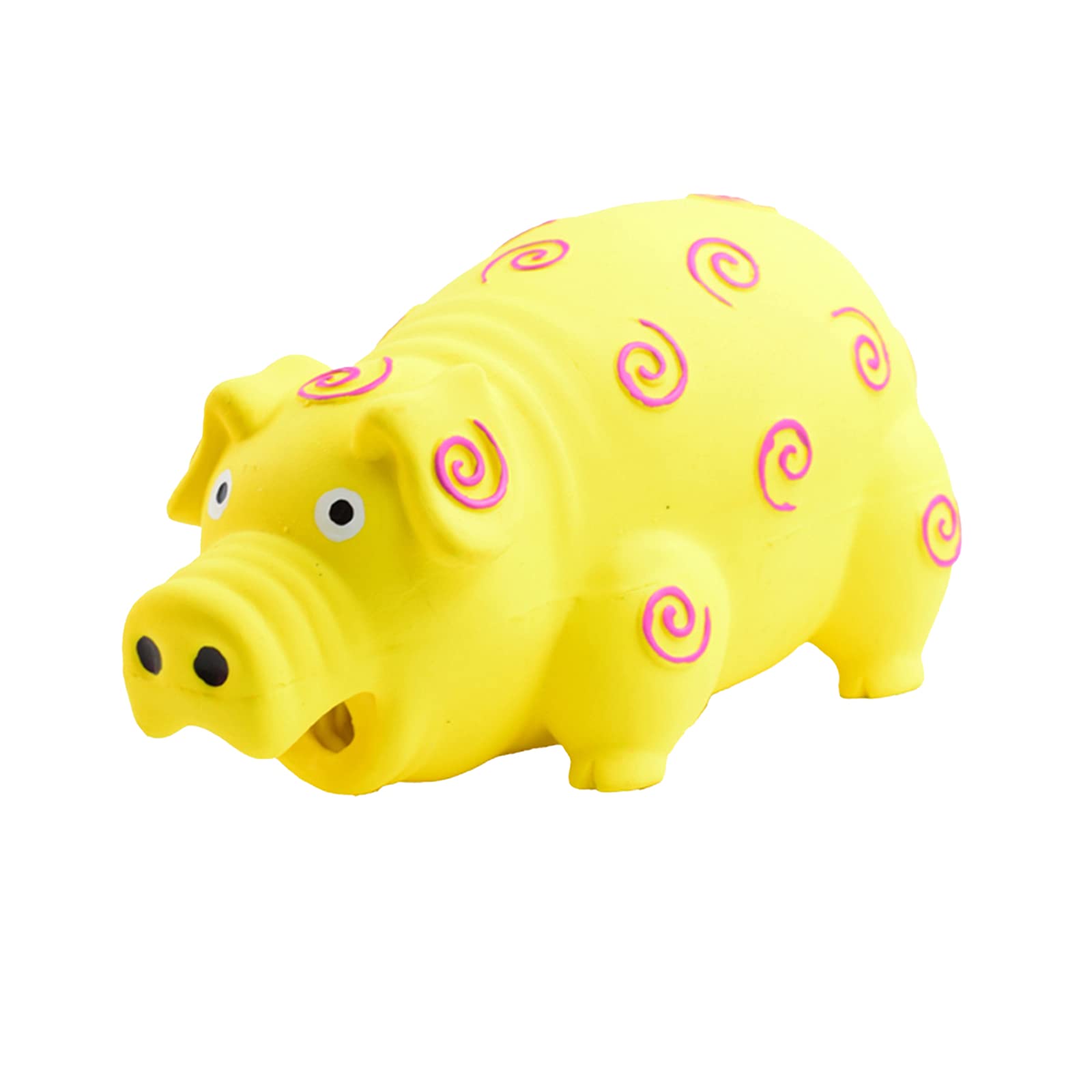 Durable Latex Rubber Squeaky Pig Dog Chew Toy - Bite Resistant Interactive Teething Toy for Puppies, Dogs & Cats - Perfect for Playtime, Training & Dental Health