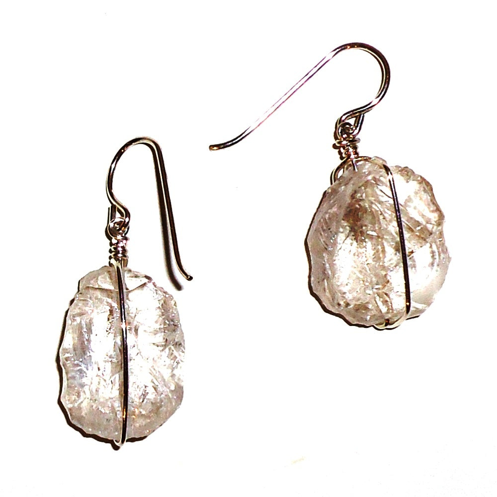 Natural Clear Quartz Stud Earrings for Women - Healing Crystal Jewelry for Everyday Wear & Spiritual Wellness