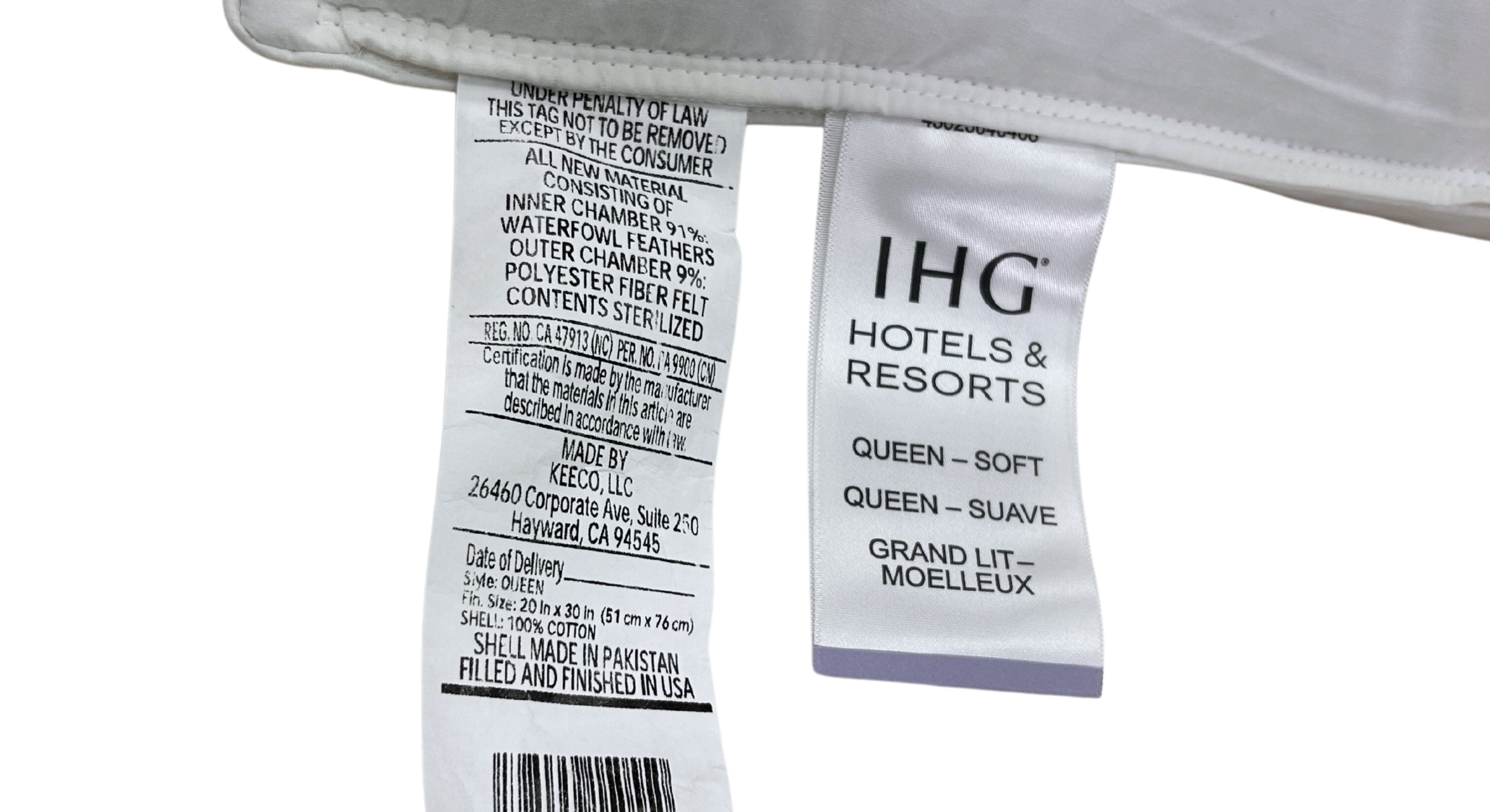Holiday Inn® Featherbest Medium Support Pillow - Premium Hotel Quality Pillow for Back, Stomach & Side Sleepers - Perfect for Home, Travel & Guest Rooms