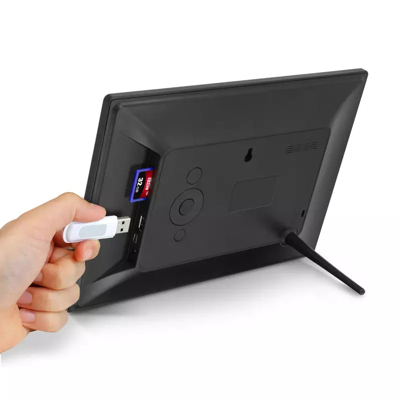 Aluratek 10 Inch Digital Picture Frame with 4GB Internal Storage - Perfect for Home Decor, Office Display & Gift Giving
