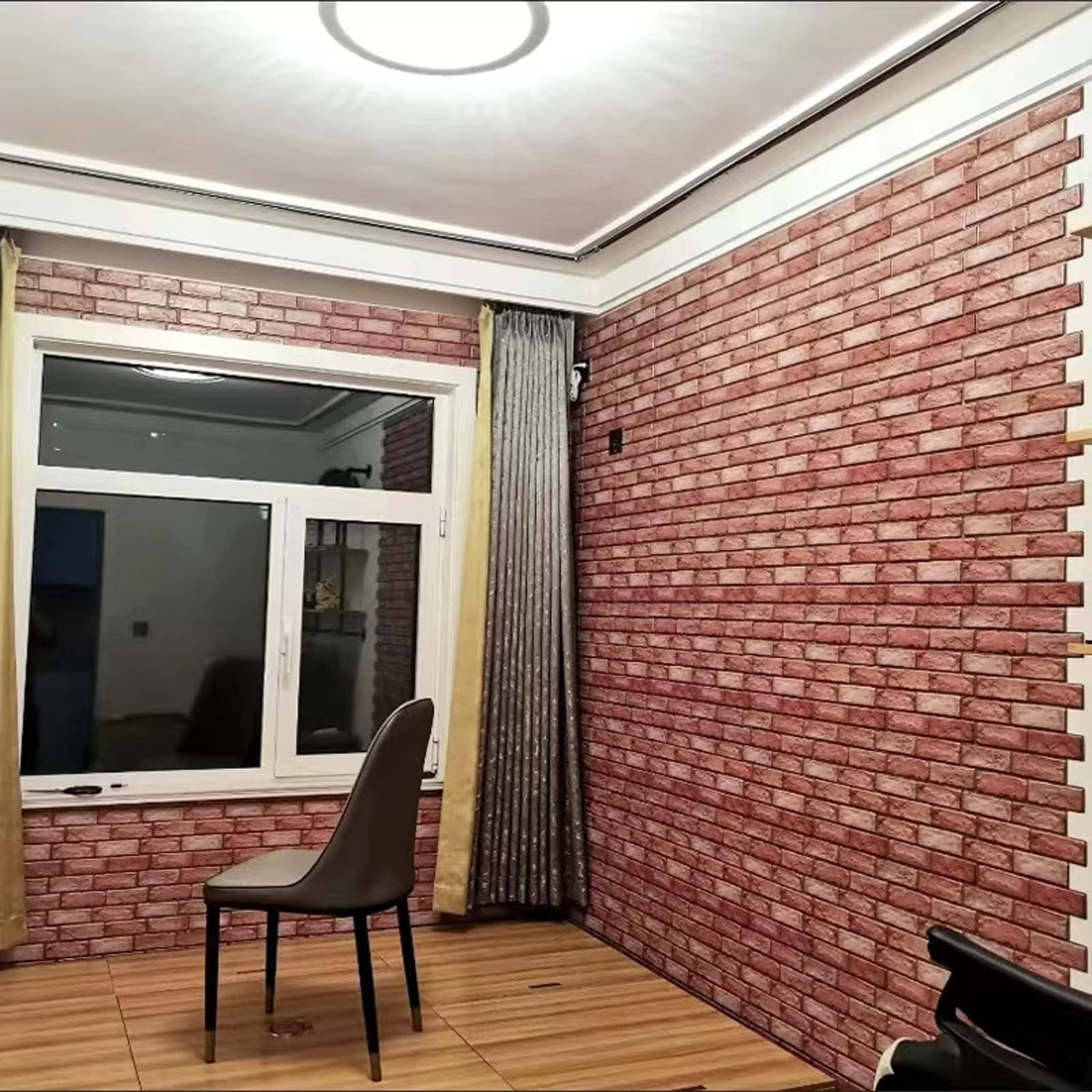 3D Peel and Stick Wall Panels - Waterproof Self-Adhesive Decorative Wall Art for Living Room, Bedroom, Office - 30x30cm (10pcs/Pack) Light Red - Easy DIY Home Decor & Wall Covering Solution