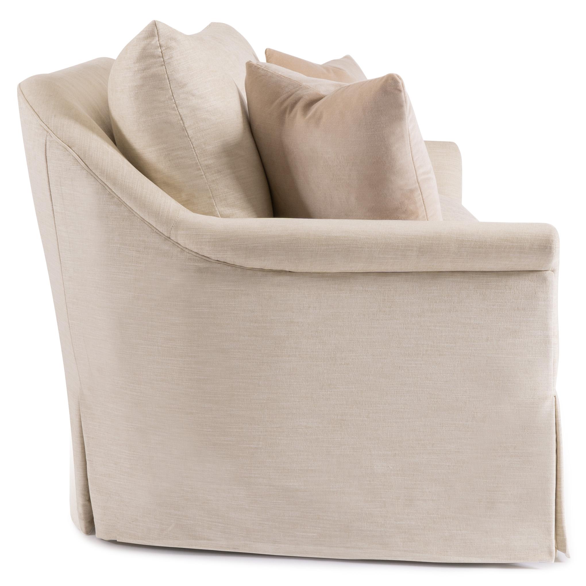 Martine Skirted Pillowback Sofa - Modern Upholstered Living Room Couch with Comfortable Pillows | Perfect for Small Spaces, Apartments & Cozy Home Decor