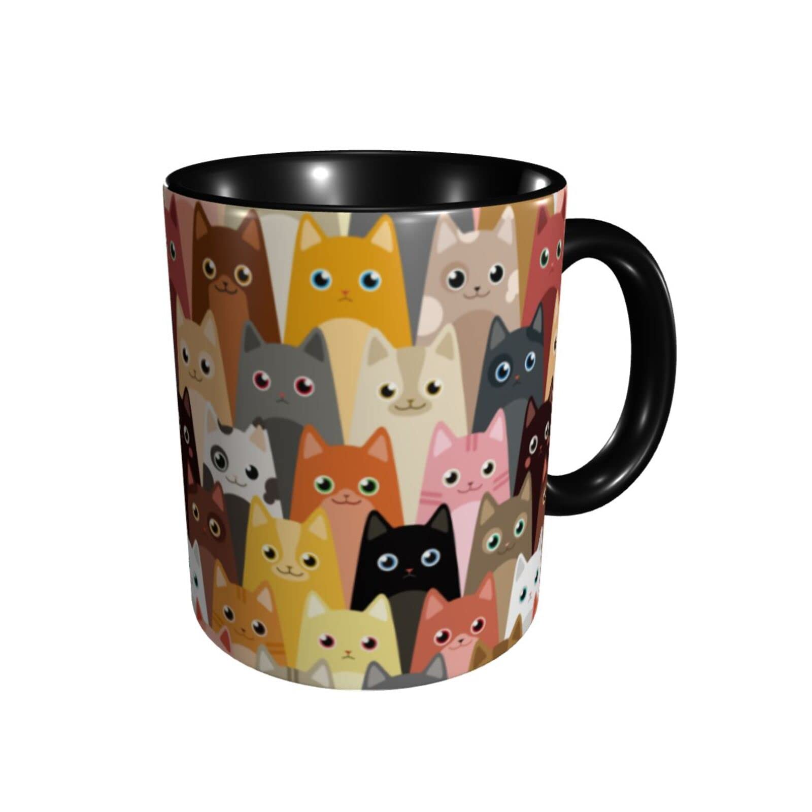 Funny Cat Coffee Mug 11oz - Ceramic Novelty Tea Cup with Cute Cat Design, Perfect Gift for Cat Lovers, Office & Home Use, Microwave & Dishwasher Safe - Ideal for Coffee, Tea, Hot Chocolate & Soups