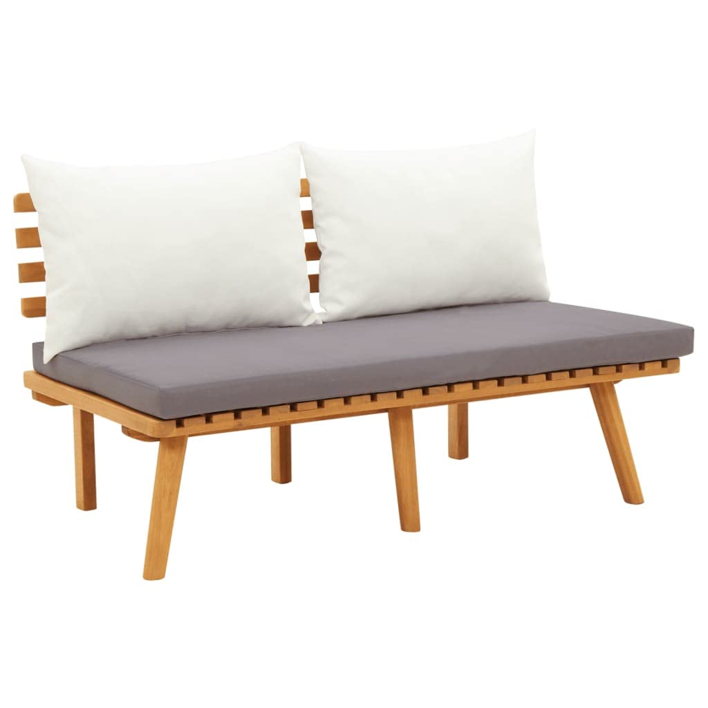 5-Piece Patio Lounge Set - Acacia Wood Outdoor Sectional Sofa with Cushions & Coffee Table - Perfect for Backyard, Garden, and Poolside Relaxation