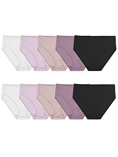 Plus Size Hi Cut - 10 Pack - Black/White/Purple