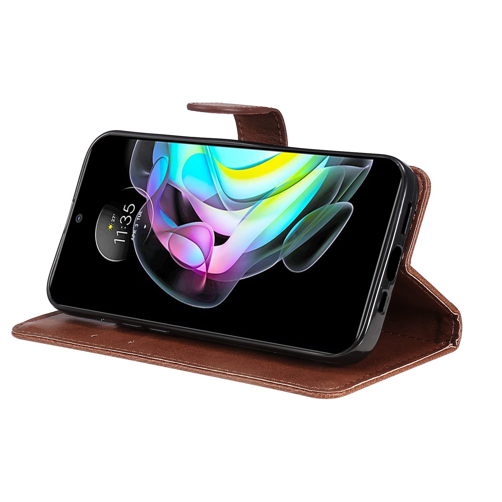 Motorola Moto Edge 20 Wallet Case with Card Holder - Brown for Daily Essentials