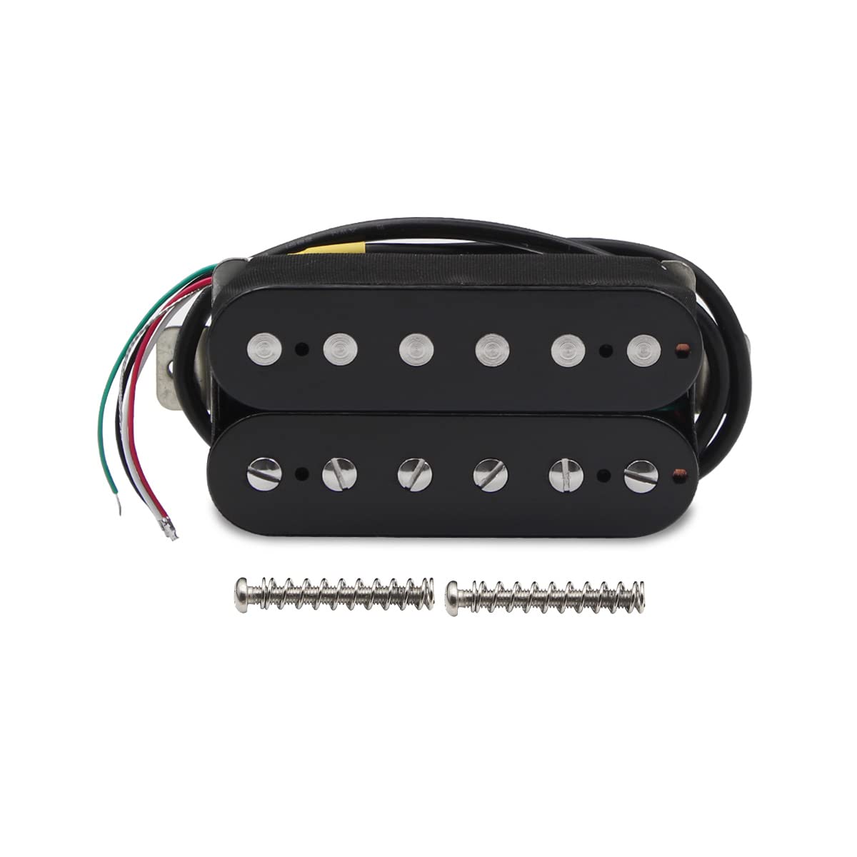 FLEOR Alnico 2 Humbucker Pickup 8-9K Electric Guitar Bridge Pickup - Black - Perfect for Rock, Blues & Metal Guitarists - Upgrade Your Les Paul, SG or Telecaster Tone