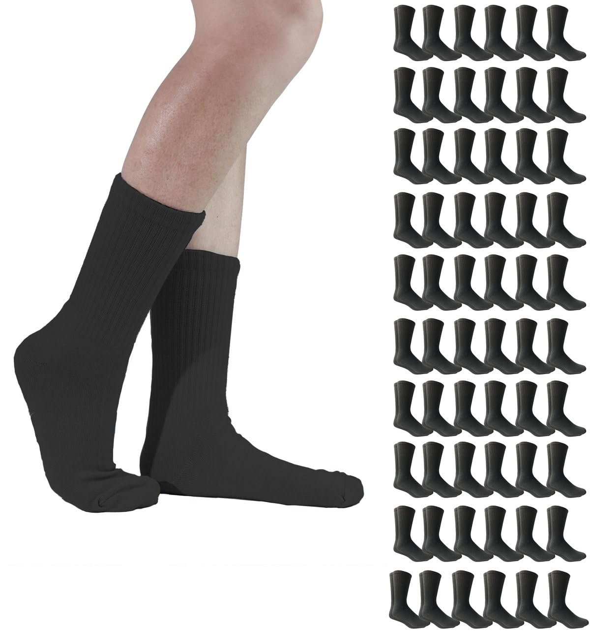 Wholesale Bulk Athletic Crew Socks for Men & Women - Sports & Casual Wear - Perfect for Running, Gym, and Everyday Comfort by SOCKS'NBULK