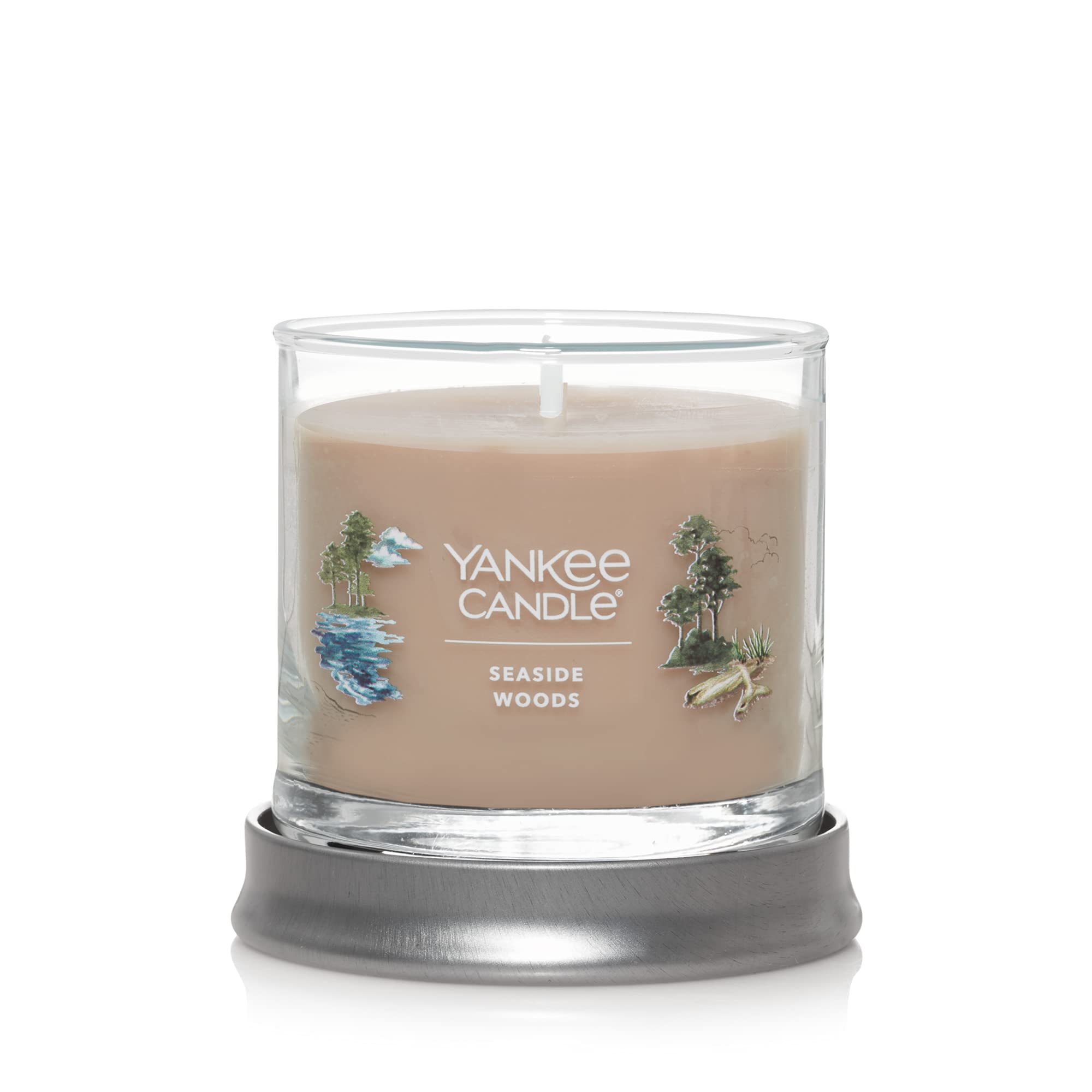 Yankee Candle Seaside Woods Scented Candle - 4.3oz Small Tumbler with Single Wick | 20+ Hours Burn Time | Perfect for Home Decor, Relaxation & Aromatherapy