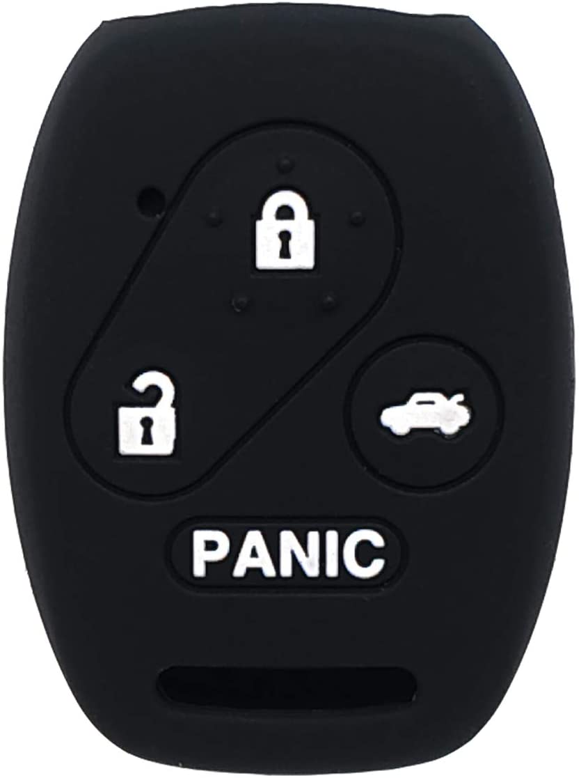 Honda Key Fob Cover 4 Button Silicone Rubber Remote Key Case Protector for Honda Accord Civic CRV Element Pilot - Durable Protection Against Drops & Scratches for Everyday Use