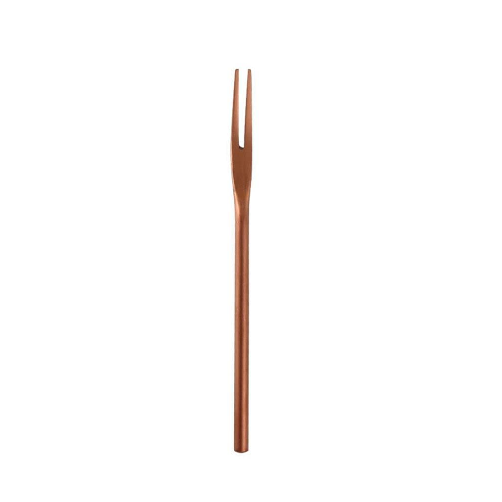 Rose Gold Stainless Steel Fruit Fork Set - 13cm Long Handle Dessert Forks for Candy, Pickles, Fruits & Appetizers - Elegant Tableware for Birthday Parties, Weddings & Special Events