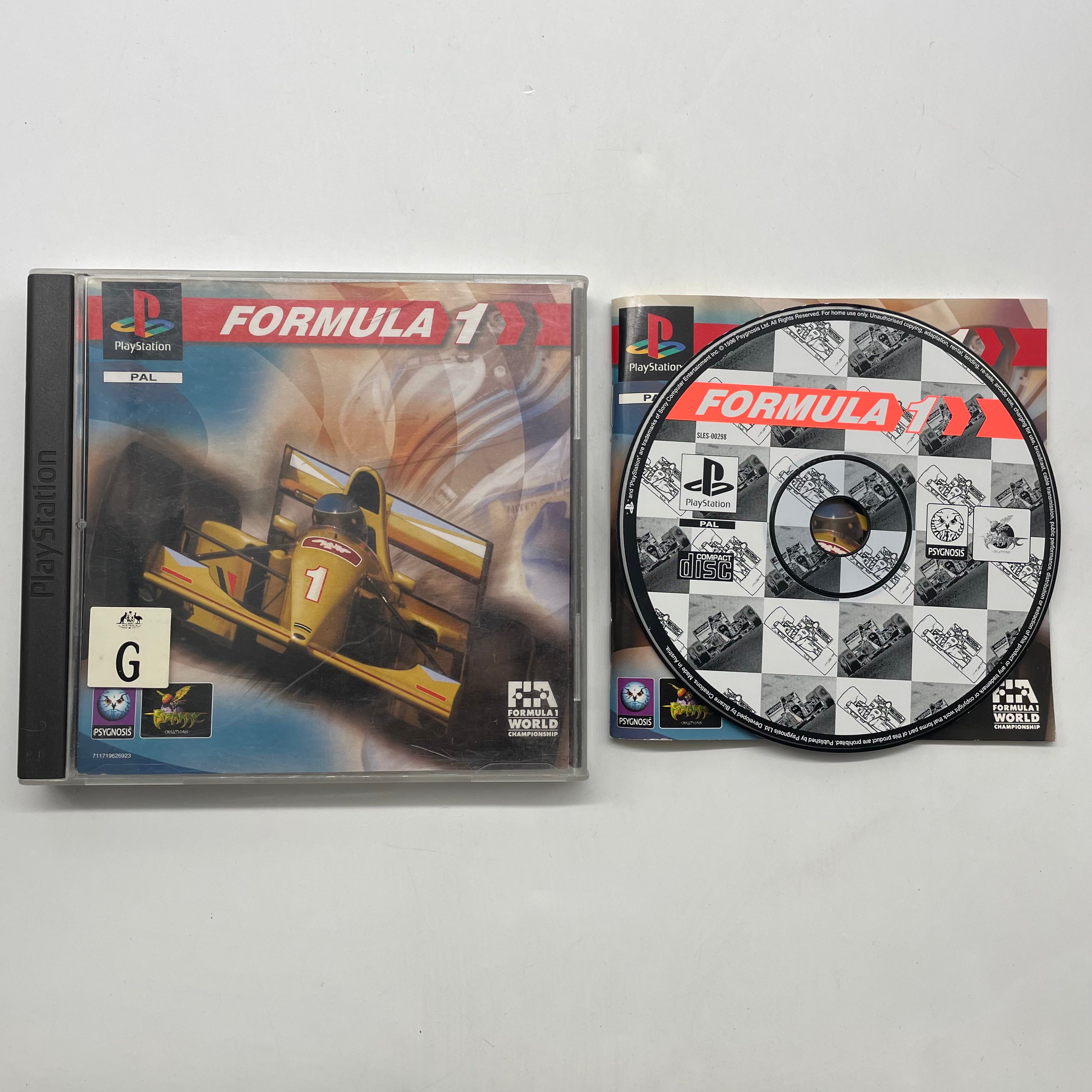 Original Formula 1 PlayStation 1 (PS1) Racing Game with Manual - PAL Version - Perfect for Retro Gaming Enthusiasts & F1 Fans - Great for Collectors, Nostalgic Play & Classic Console Tournaments