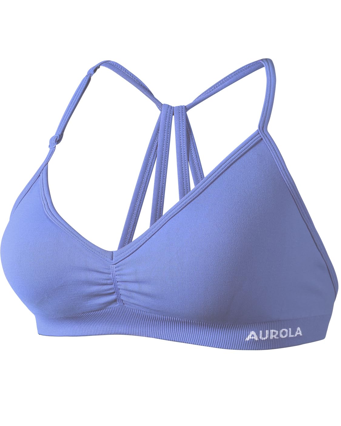 AUROLA Women's Workout Sports Bras - Removable Padded Backless Gym Yoga Crop Top with Adjustable Straps | High Support Athletic Bra for Running, Yoga & Fitness Training