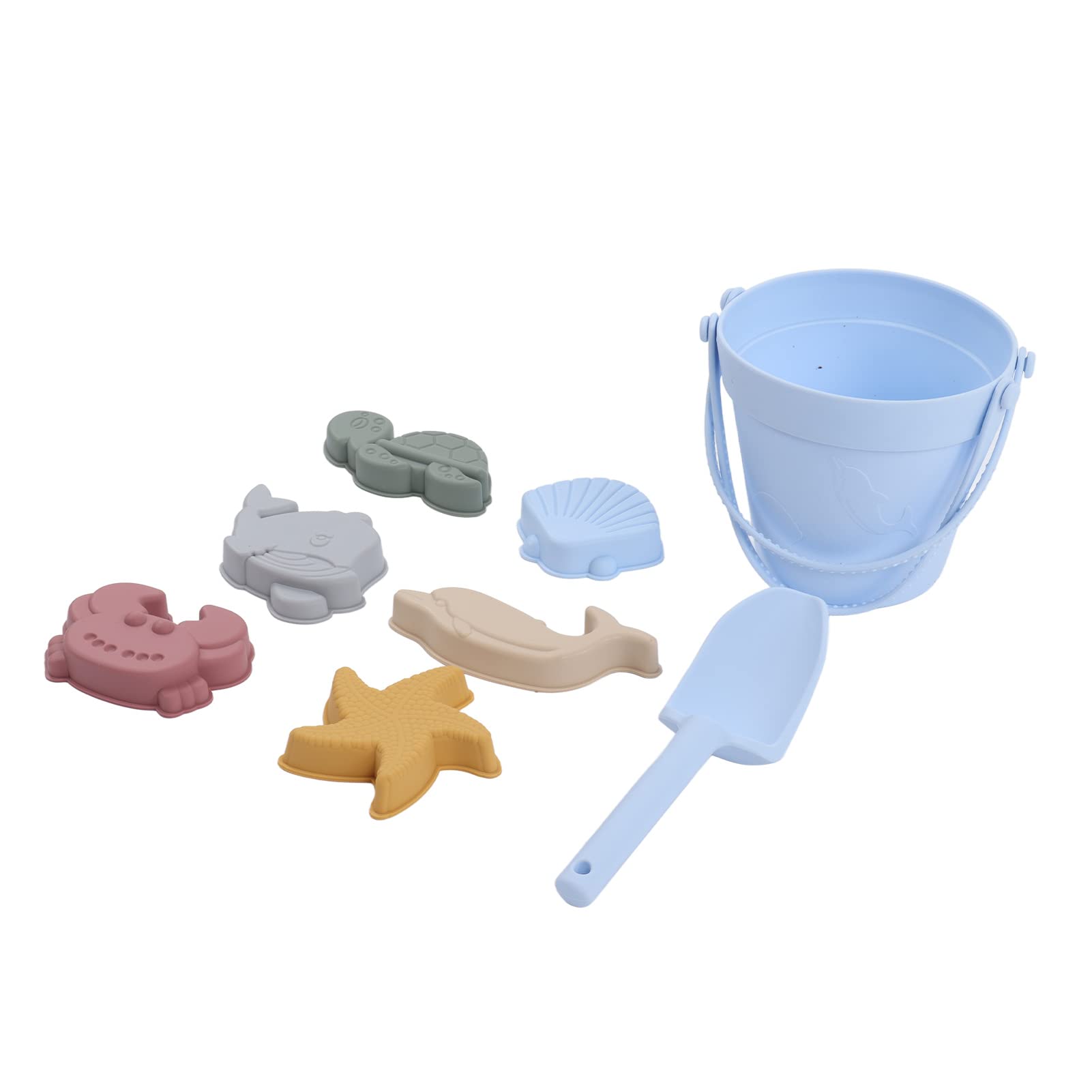 **Gaeirt Silicone Sand Toys Set - 12PCS Animal Mold Beach Toys for Toddlers, Boys & Girls - Durable & Safe Outdoor Sandbox Toys for Kids - Perfect for Beach, Park & Backyard Play (Blue)**