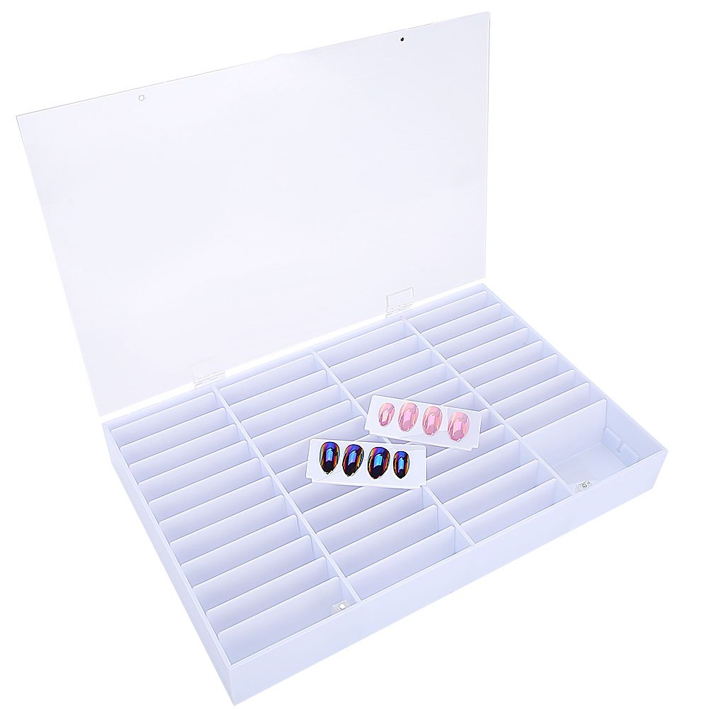 Clear Empty Nail Tips Storage Box - Organizer for Nail Art Decorations & Fake Nail Display Case | Perfect for Salon, Home Manicure & Nail Art Business
