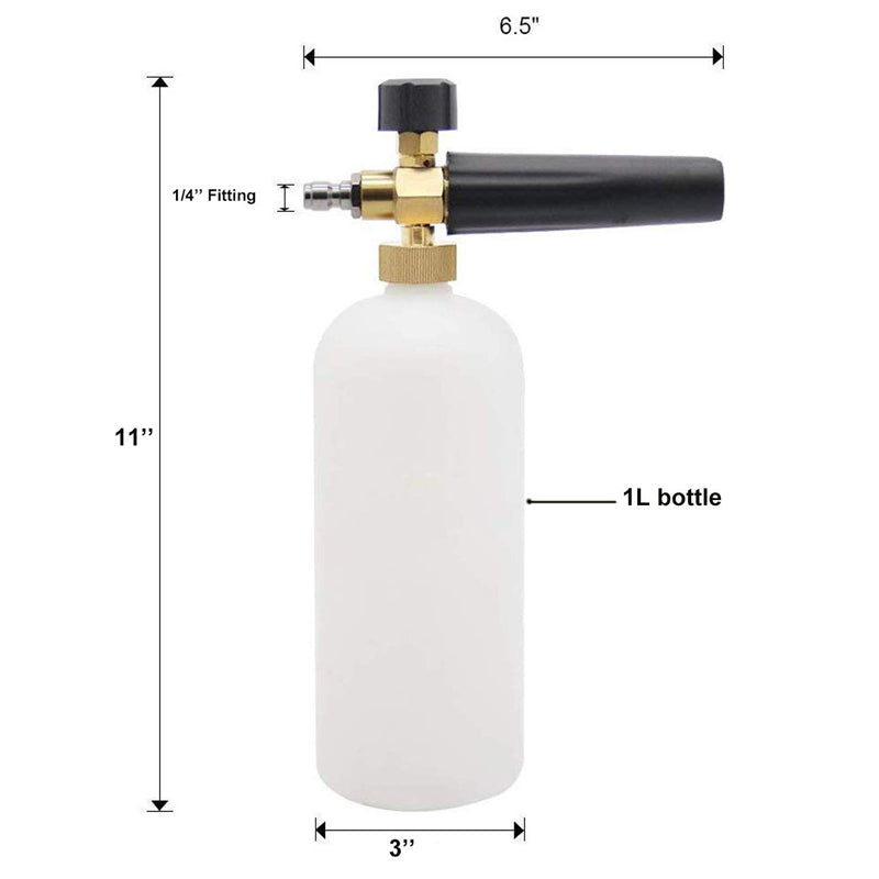 Professional High Pressure Foam Lance Cannon with Adjustable Nozzle - Perfect for Car Detailing, Pressure Washer Foam Wash, and Auto Cleaning Accessories