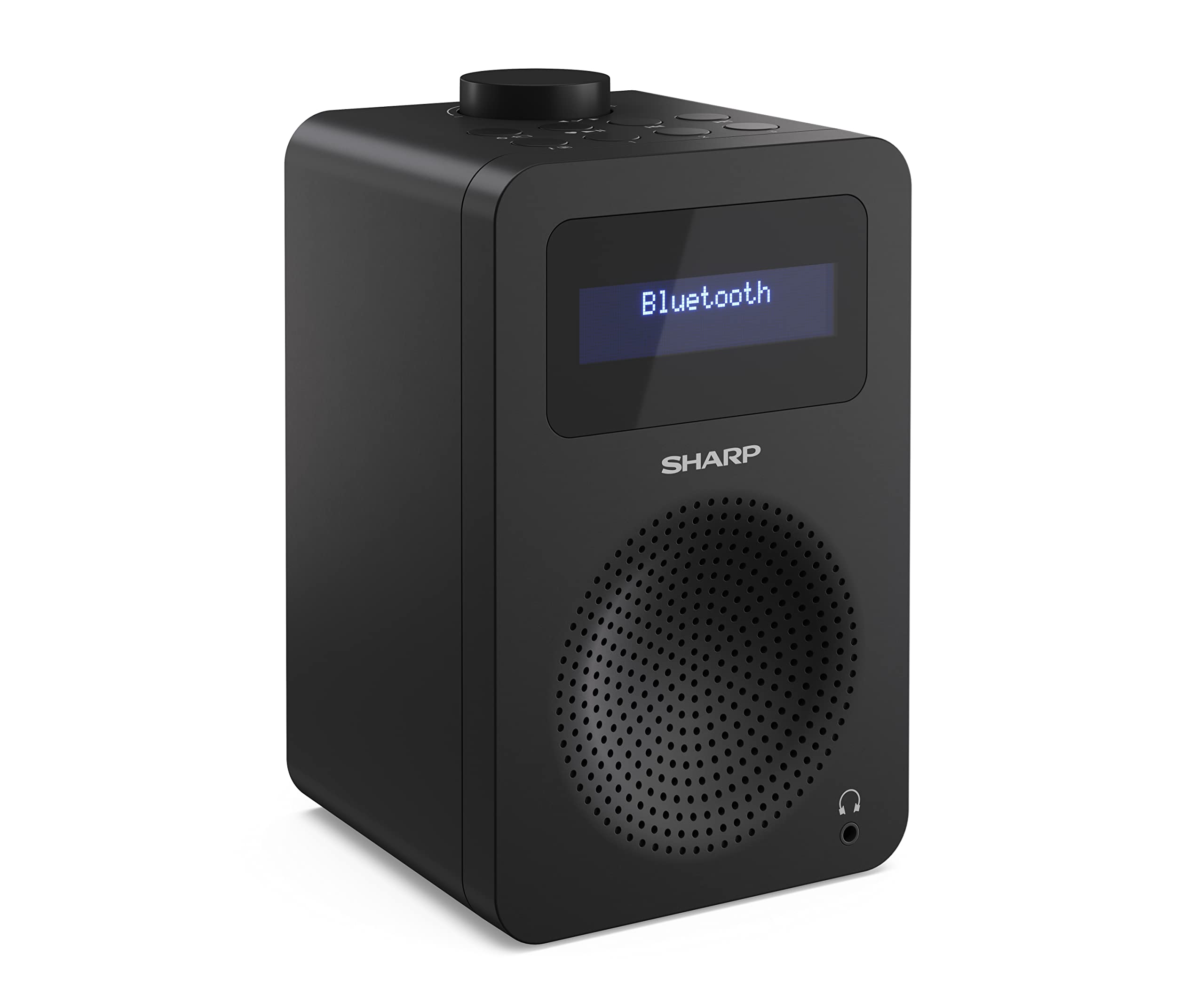 SHARP DR-430(BK) Digital Radio with Bluetooth 5.0 | DAB+/FM Radio | Dual Alarm Clock | 40 Presets | DRC Audio | Mains Powered | Midnight Black - Perfect for Bedroom, Kitchen, Office & Living Room