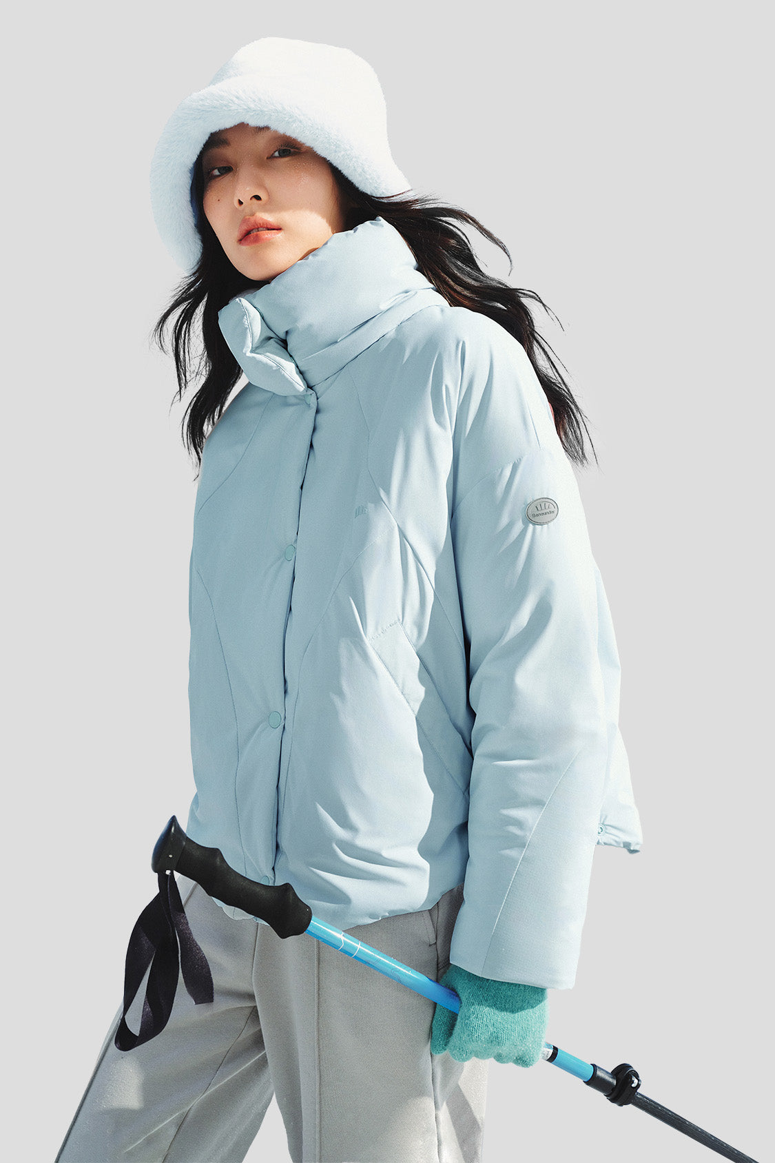 HeatGuard Women's High Warmth Stand Collar Winter Jacket - Cozy Outerwear for Cold Weather, Snow Activities & Daily Commute