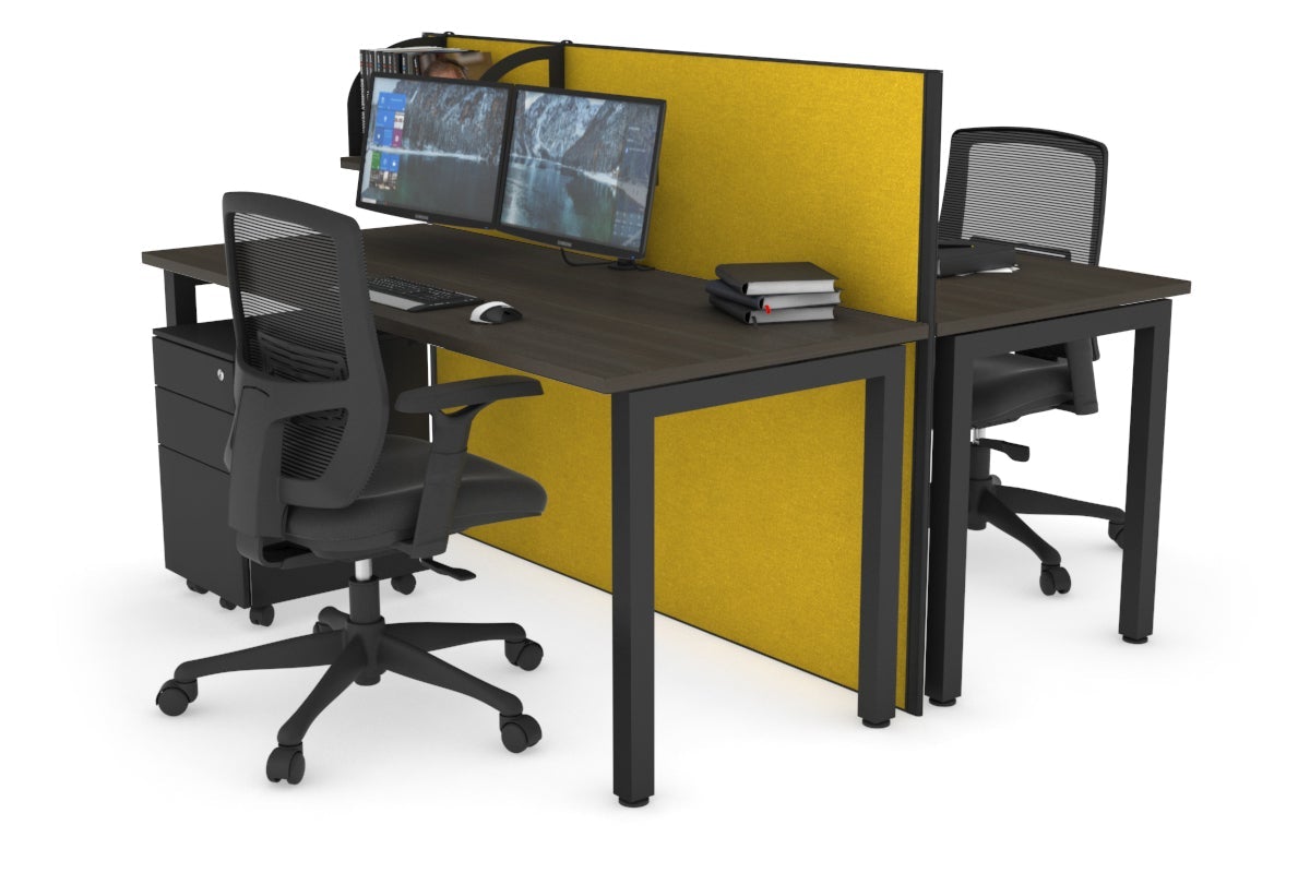 Horizon Quadro 2-Person Office Workstation Bench with Square Legs - 1600L x 700W - Perfect for Collaborative Workspaces, Home Offices & Conference Rooms