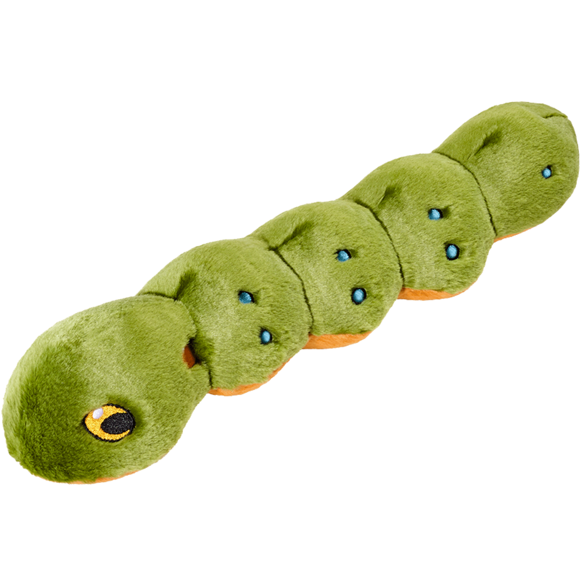 Fluff & Tuff Katie Caterpillar Green Dog Toy - Durable Chew-Resistant Plush for Small & Medium Dogs - Perfect for Indoor Play, Outdoor Fetch & Training Rewards